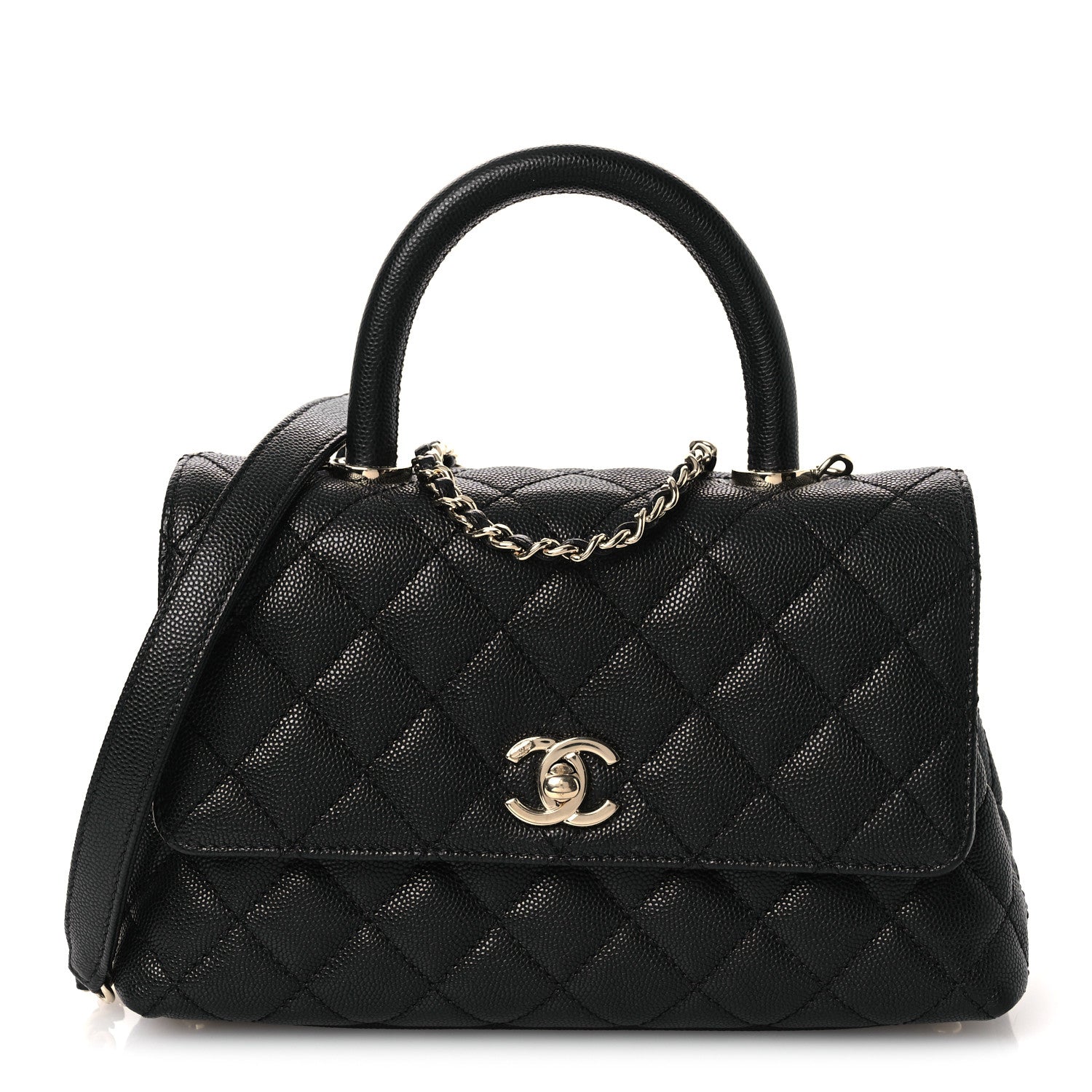 Chanel Caviar Quilted Mini Coco Handle Flap Black 1830142