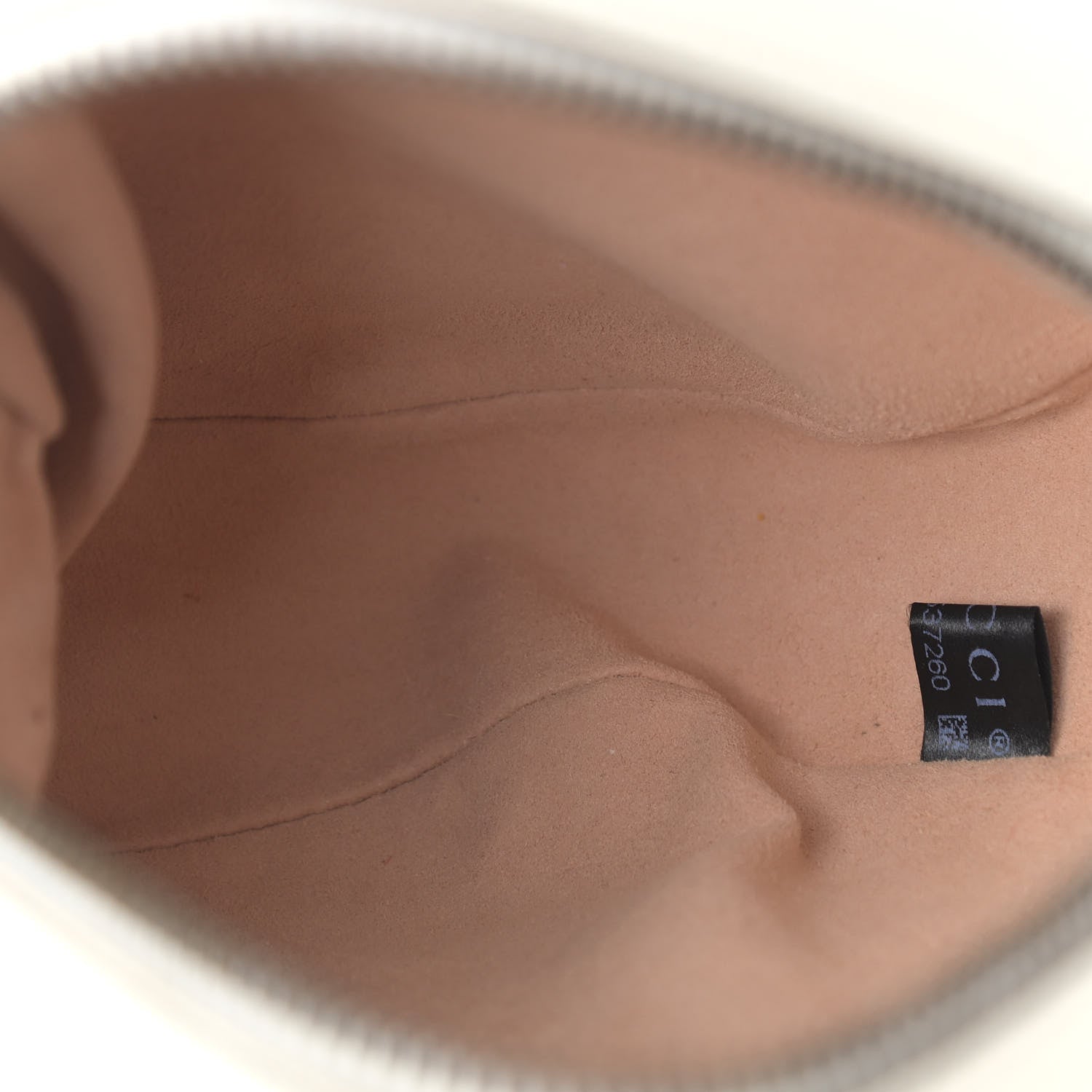 Gucci Calfskin Matelasse Mini GG Marmont Round Shoulder Bag White 5 of 11