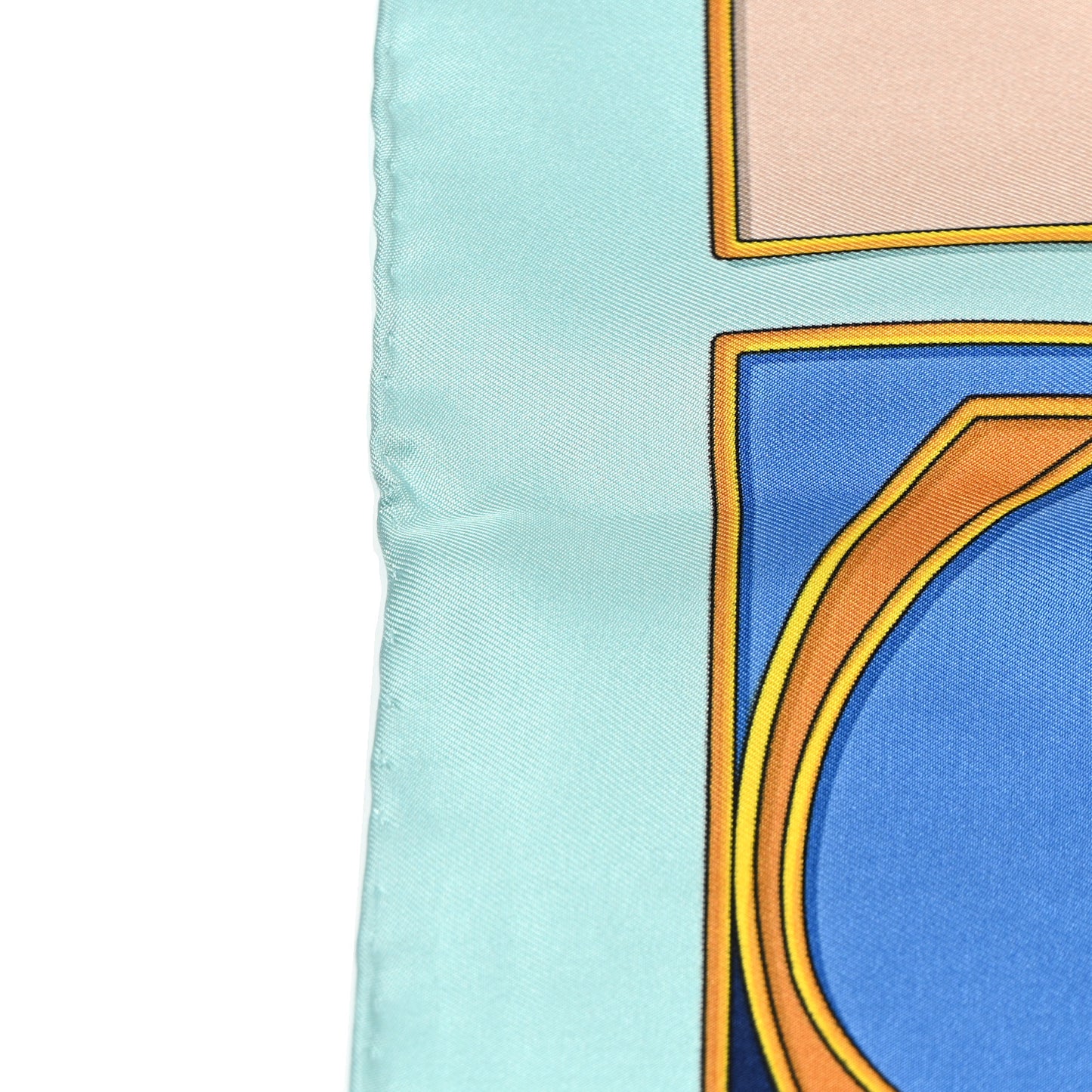 Silk Twill Monogram Fully Square Scarf Bluette