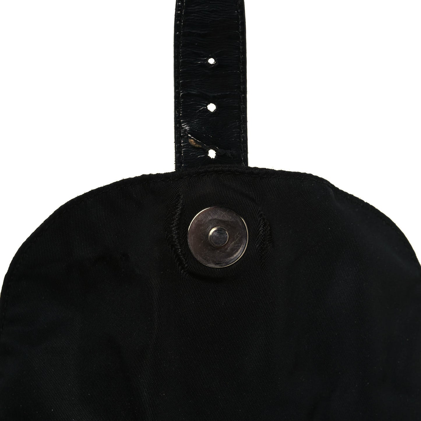 Nylon Vela Single Buckle Backpack Black