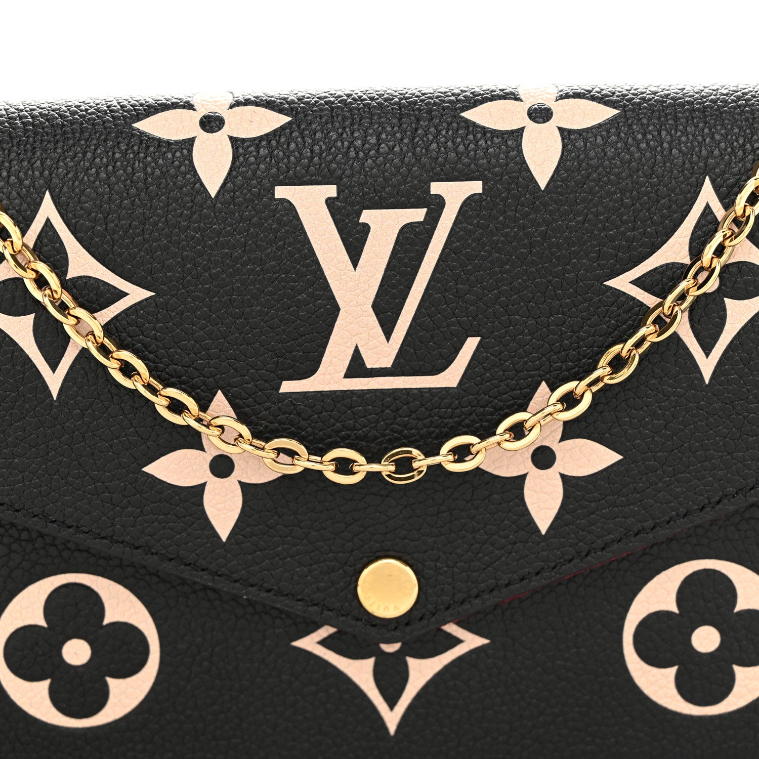 Louis Vuitton Empreinte Monogram Giant Felicie Pochette Black Beige 8 of 10