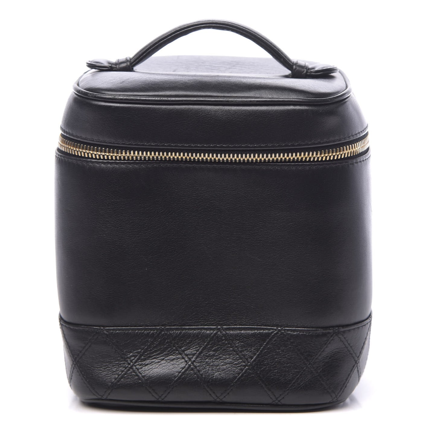 Lambskin Vanity Cosmetic Case Black
