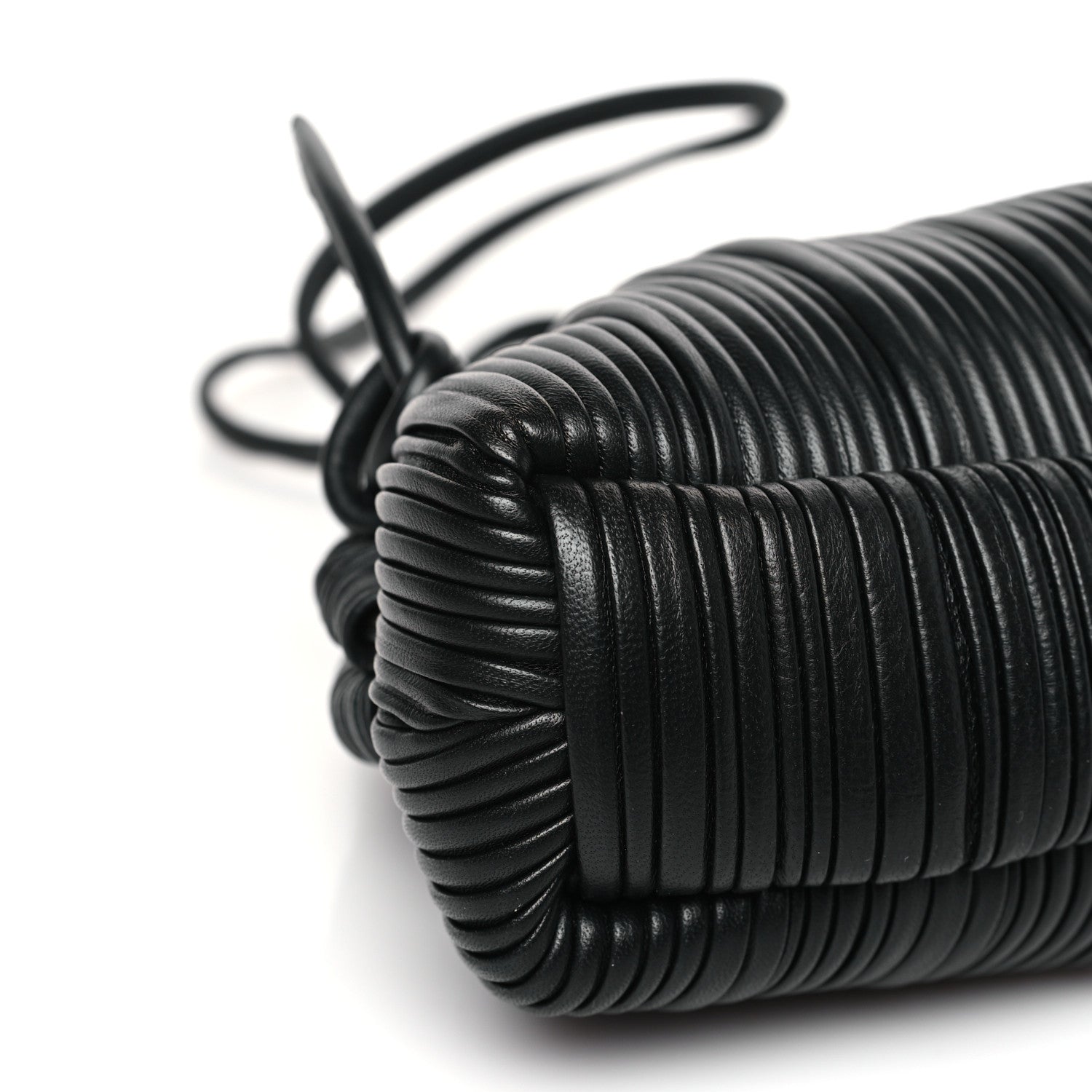Mansur Gavriel Lambskin Pleated Mini Cloud Clutch Black 7 of 8