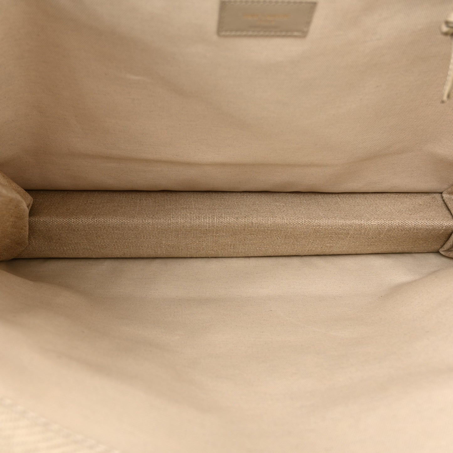 Linen Calfskin Small Rive Gauche Tote Beige Sea Salt