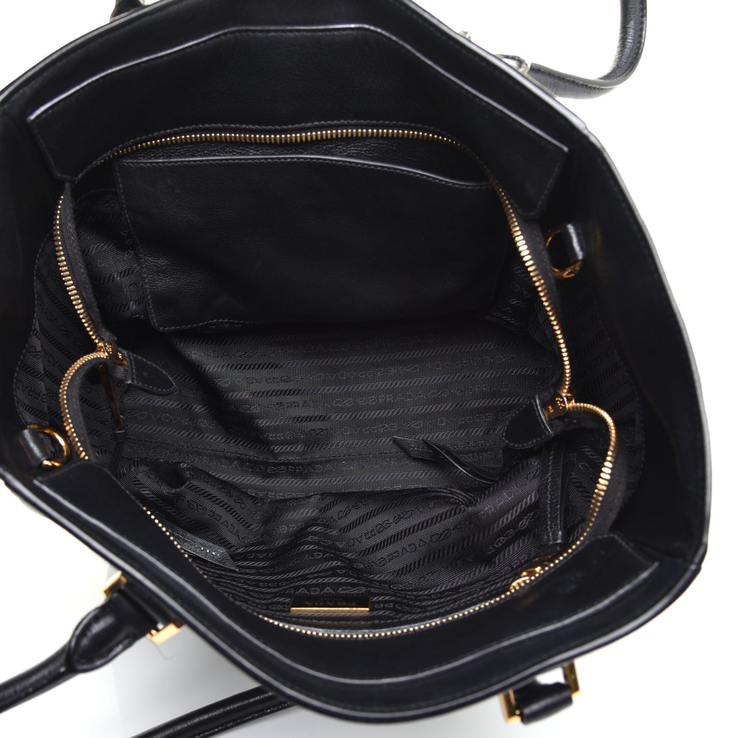 Glace Calfskin Shopping Tote Black