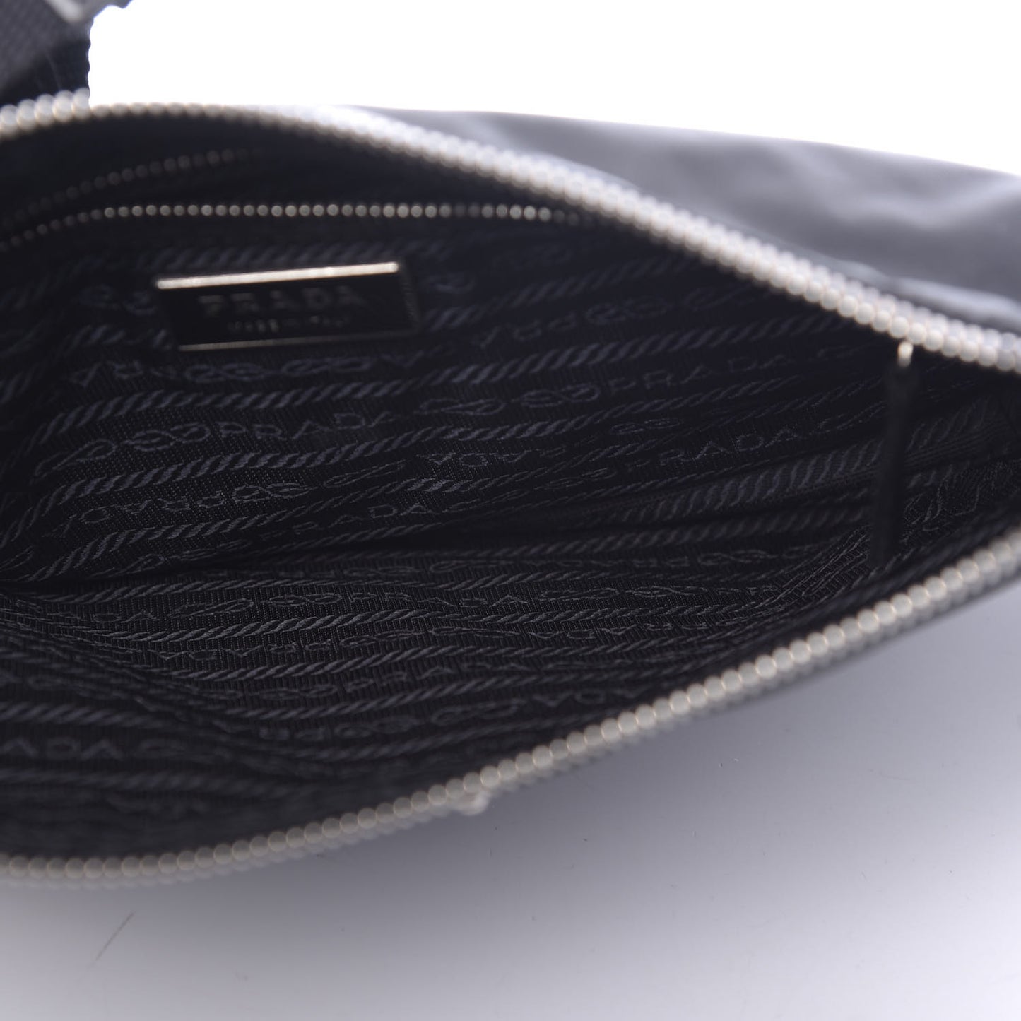 Tessuto Light Nylon Soft Calf Shoulder Bag Black