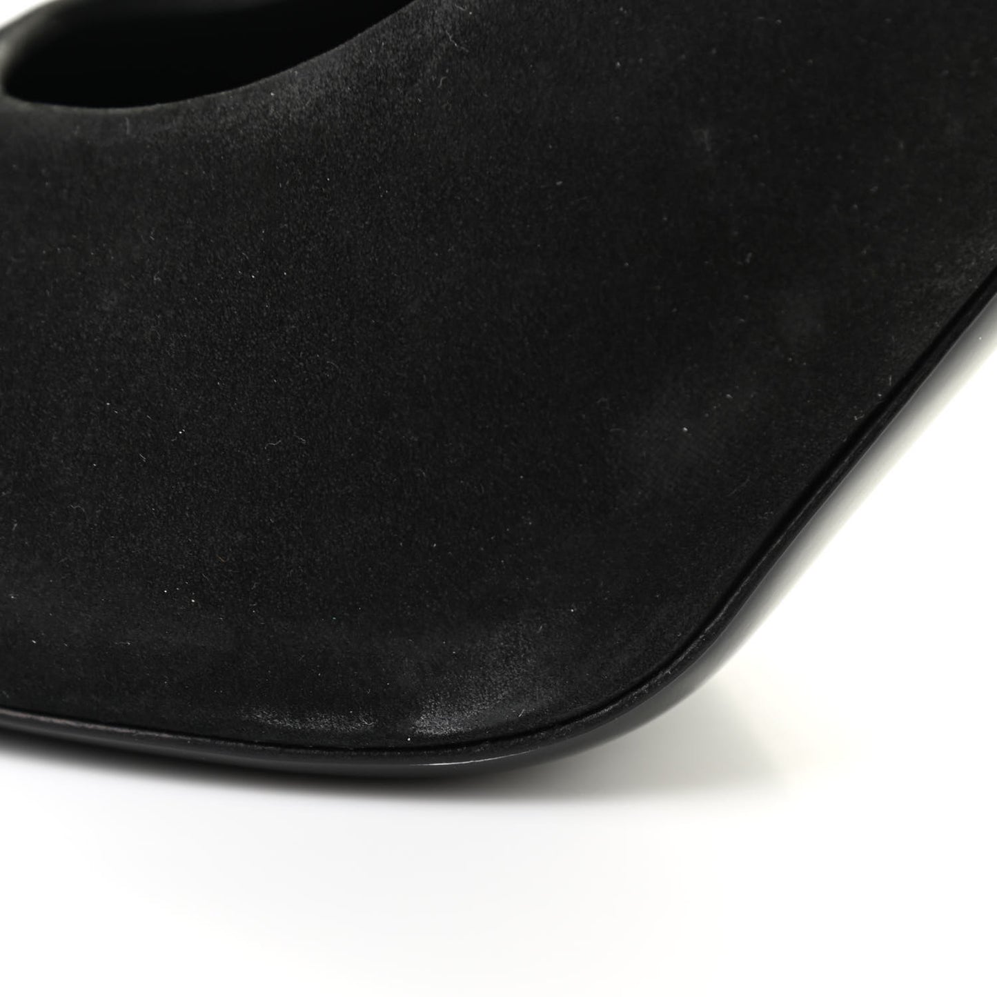 Patent Suede Calfskin Pearl Cap Toe Pumps 40 Black