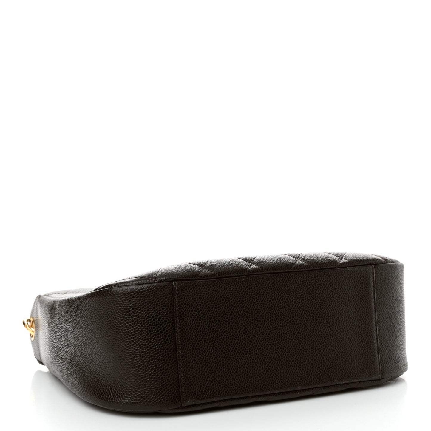 Caviar Quilted Timeless CC Shoulder Bag Brown