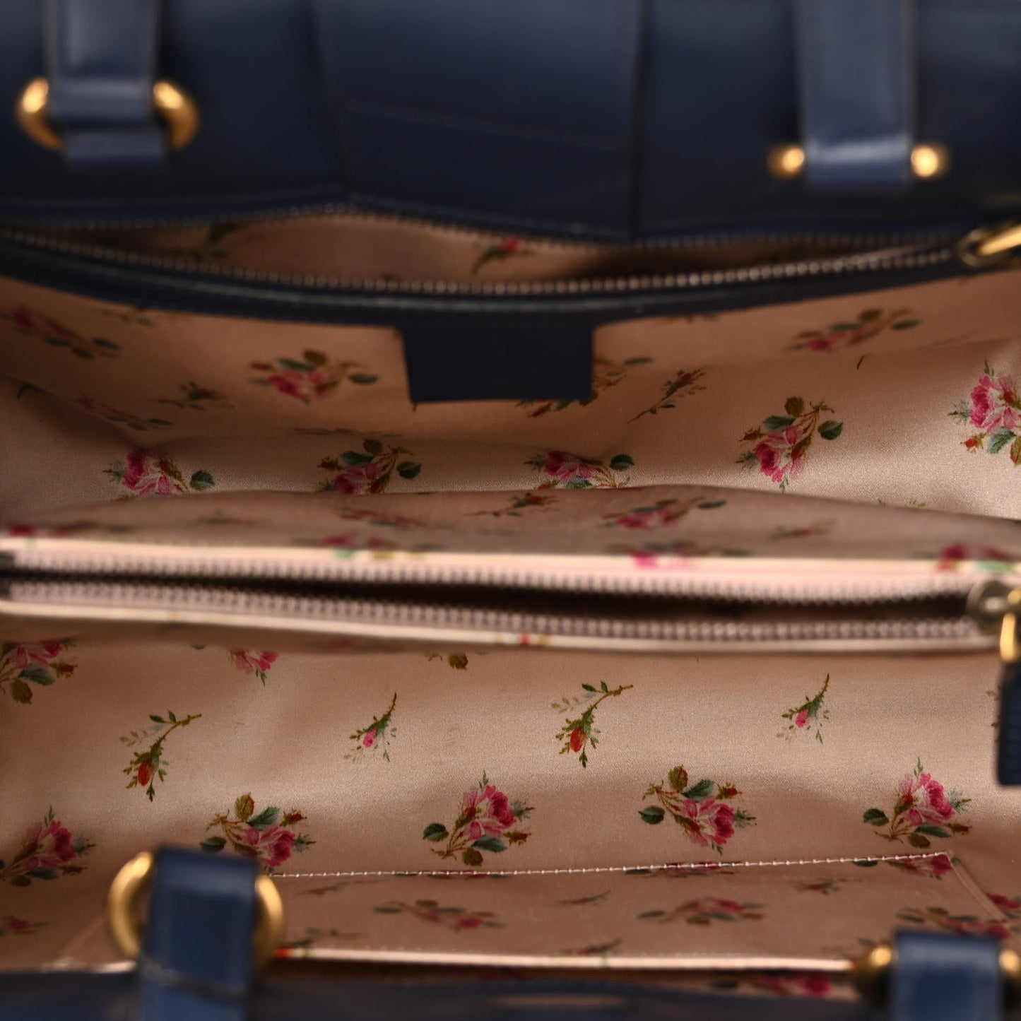 Denim Matelasse Small Pearly GG Marmont Tote Blue
