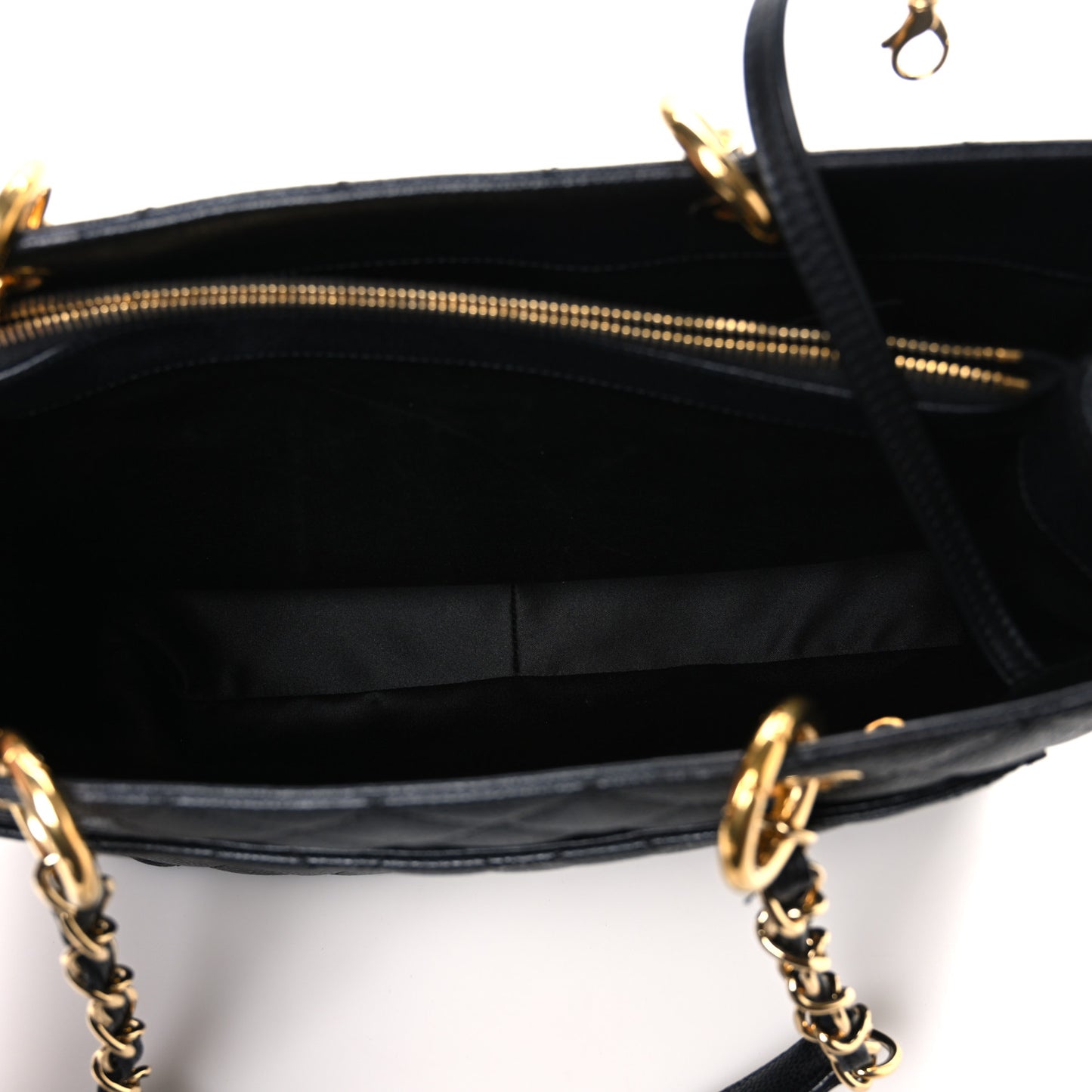 Caviar Quilted Grand Shopping Tote GST Black