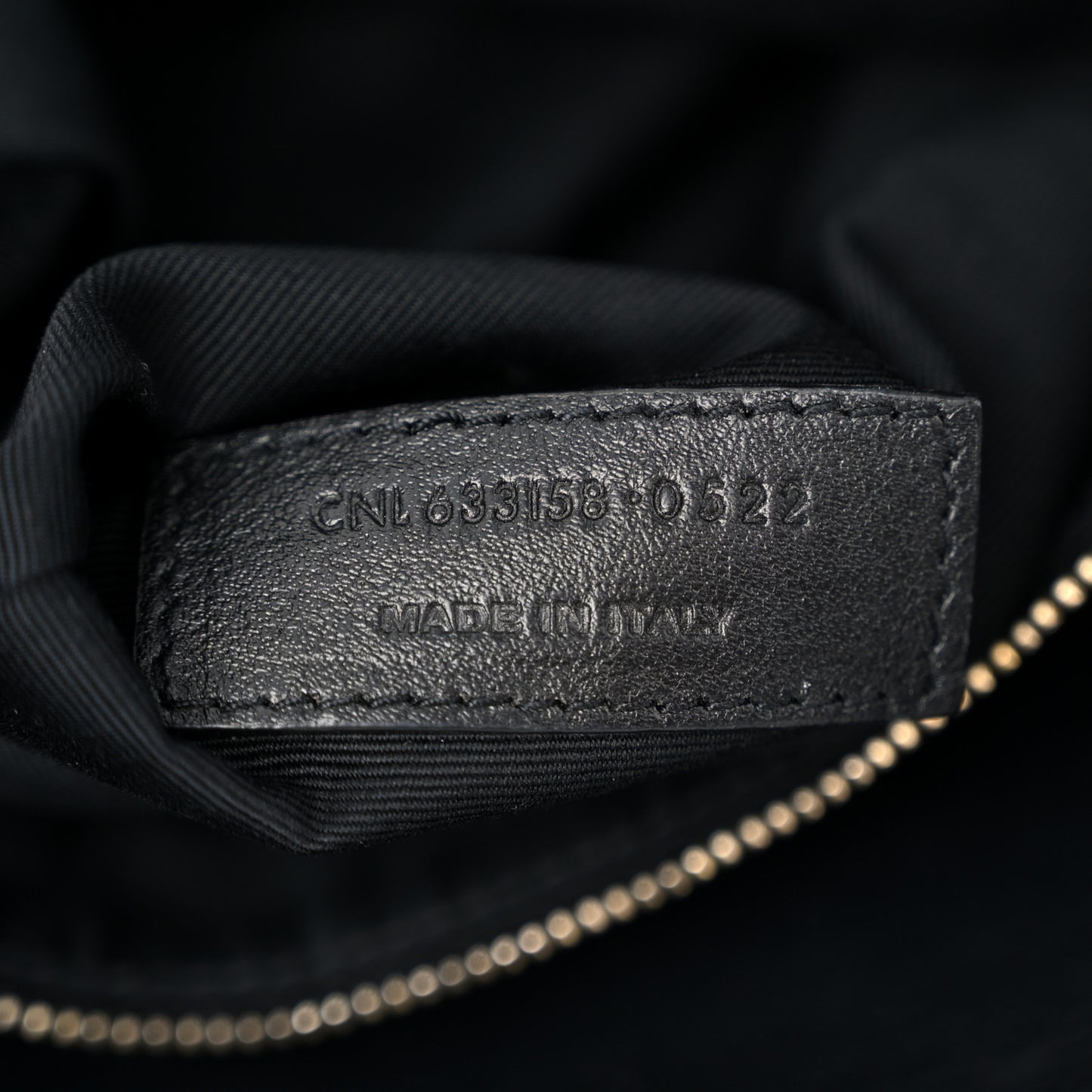 Crinkled Calfskin Matelasse Monogram Medium Niki Chain Satchel Black