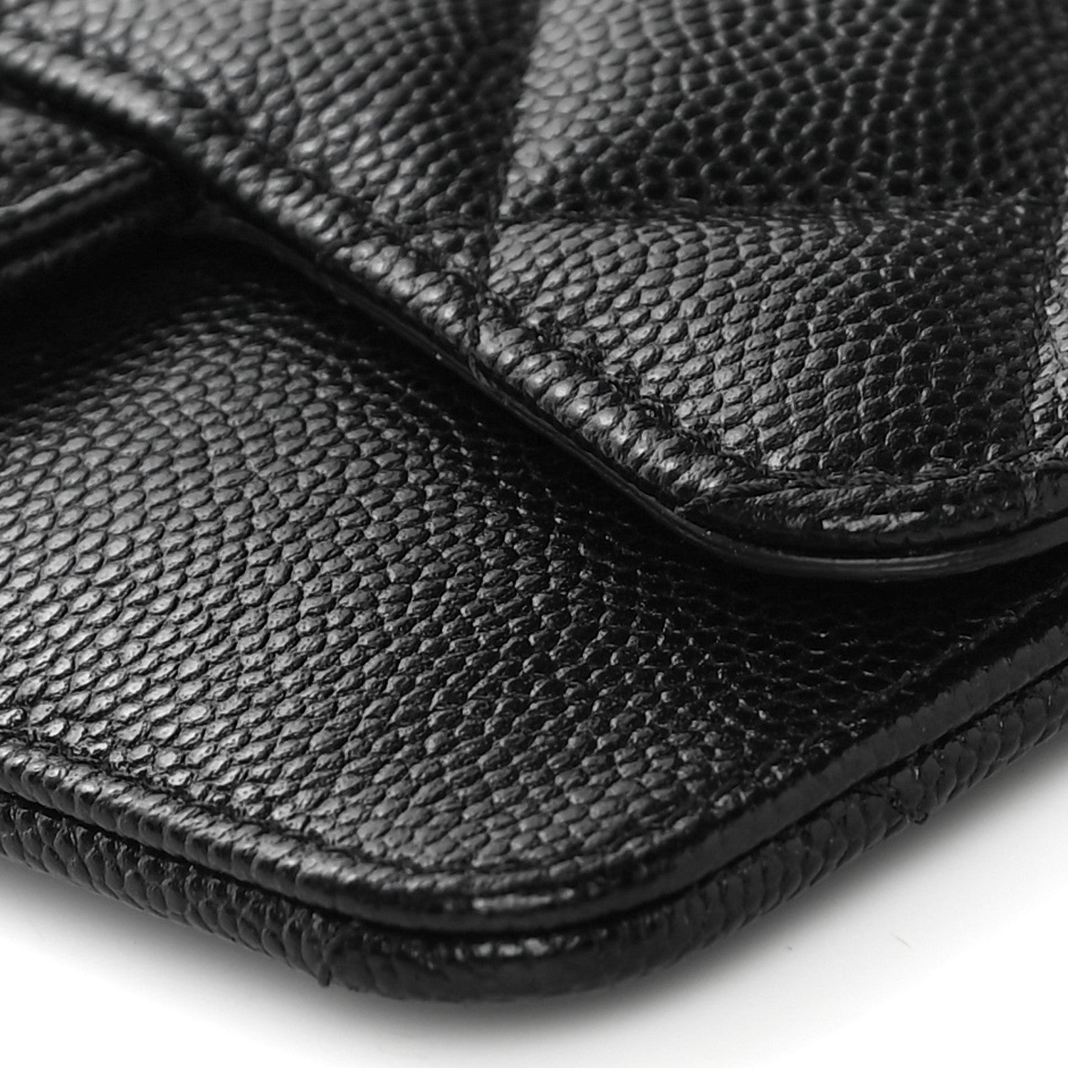 Chanel Caviar Quilted Flap Zip Card Holder Black 10 of 11