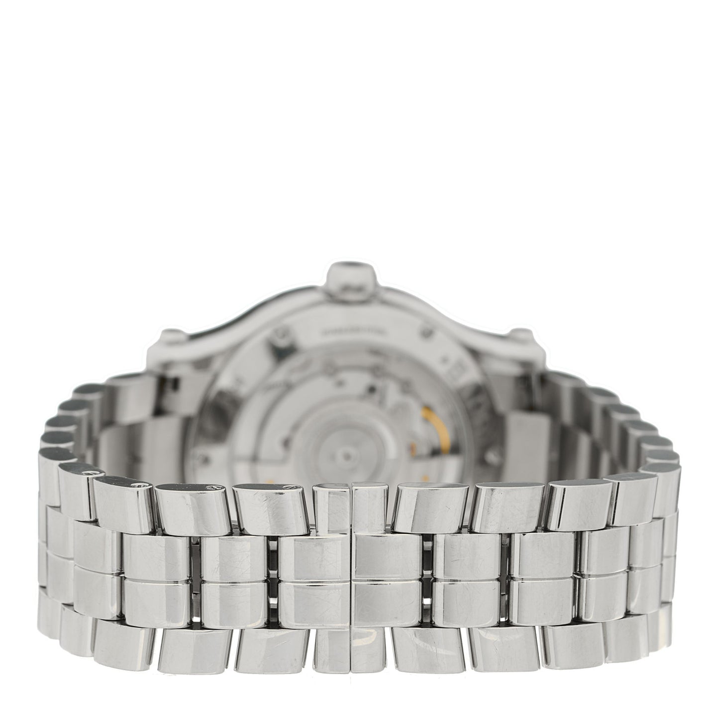 Stainless Steel Diamond Bezel 36mm Happy Sport Automatic Watch Silver