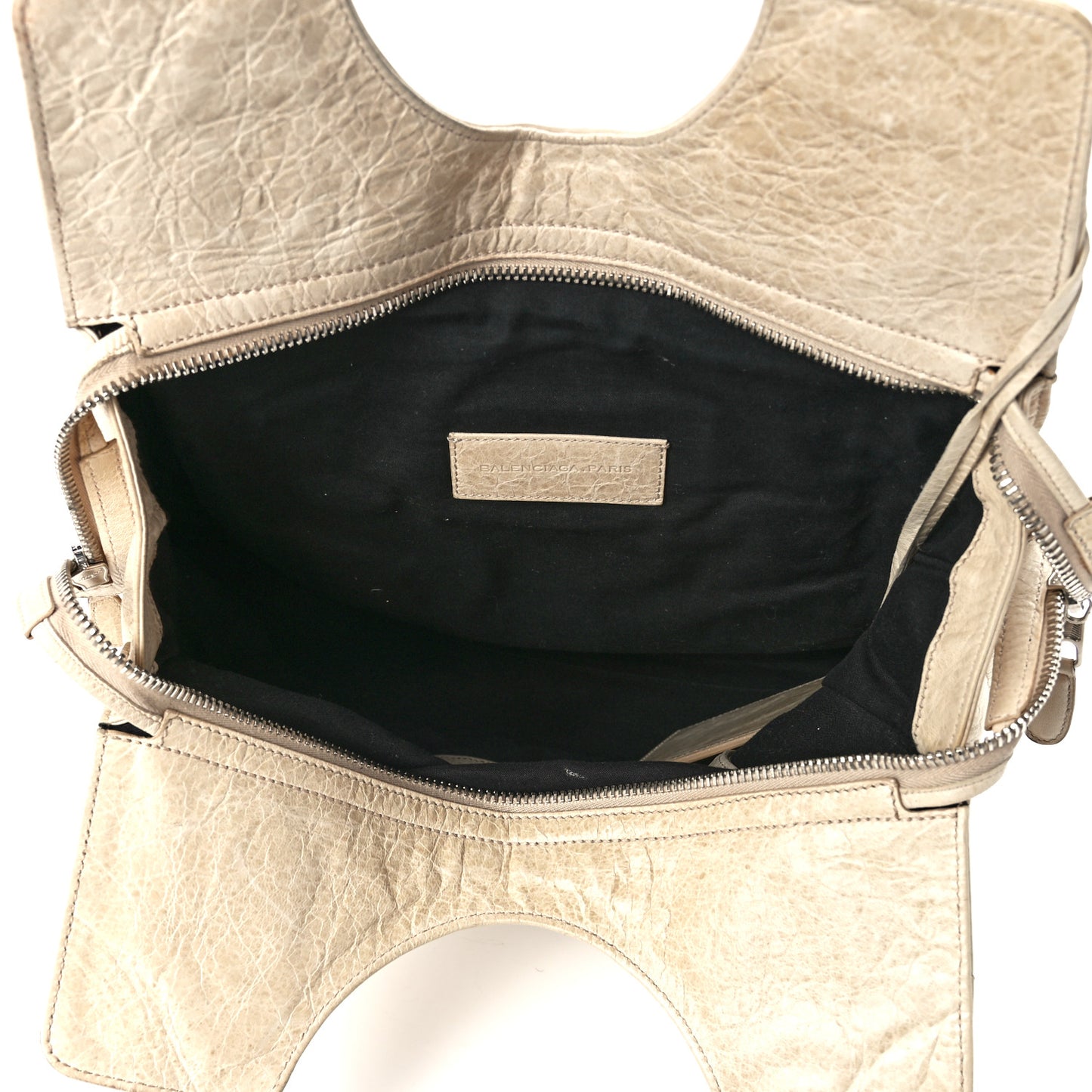 Agneau Giant 21 Silver Hardware Folder Sahara