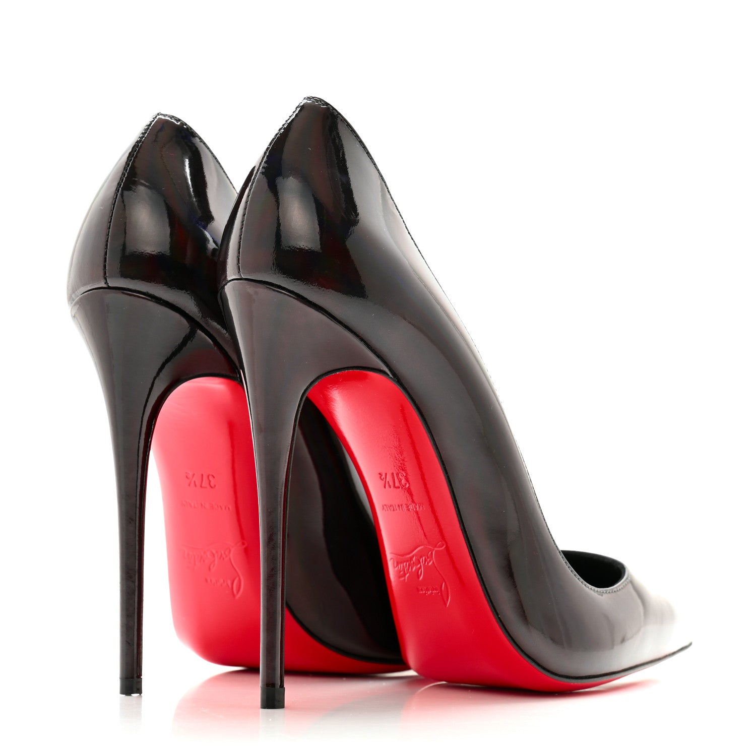 Christian Louboutin Metallic Patent Psychic So Kate 120 Pumps 37.5 Black 4 of 7