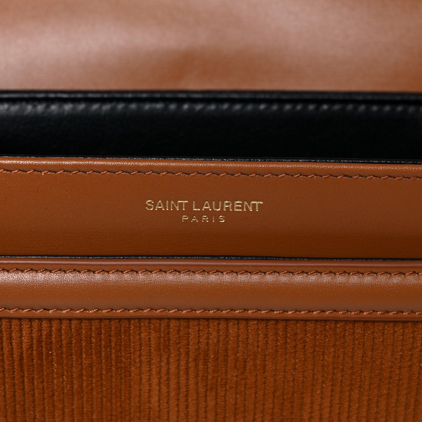 Courduroy Small Solferino Satchel Brown