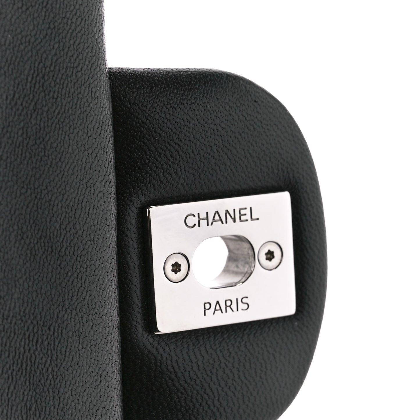 Lambskin Quilted Mini Rectangular Flap Black