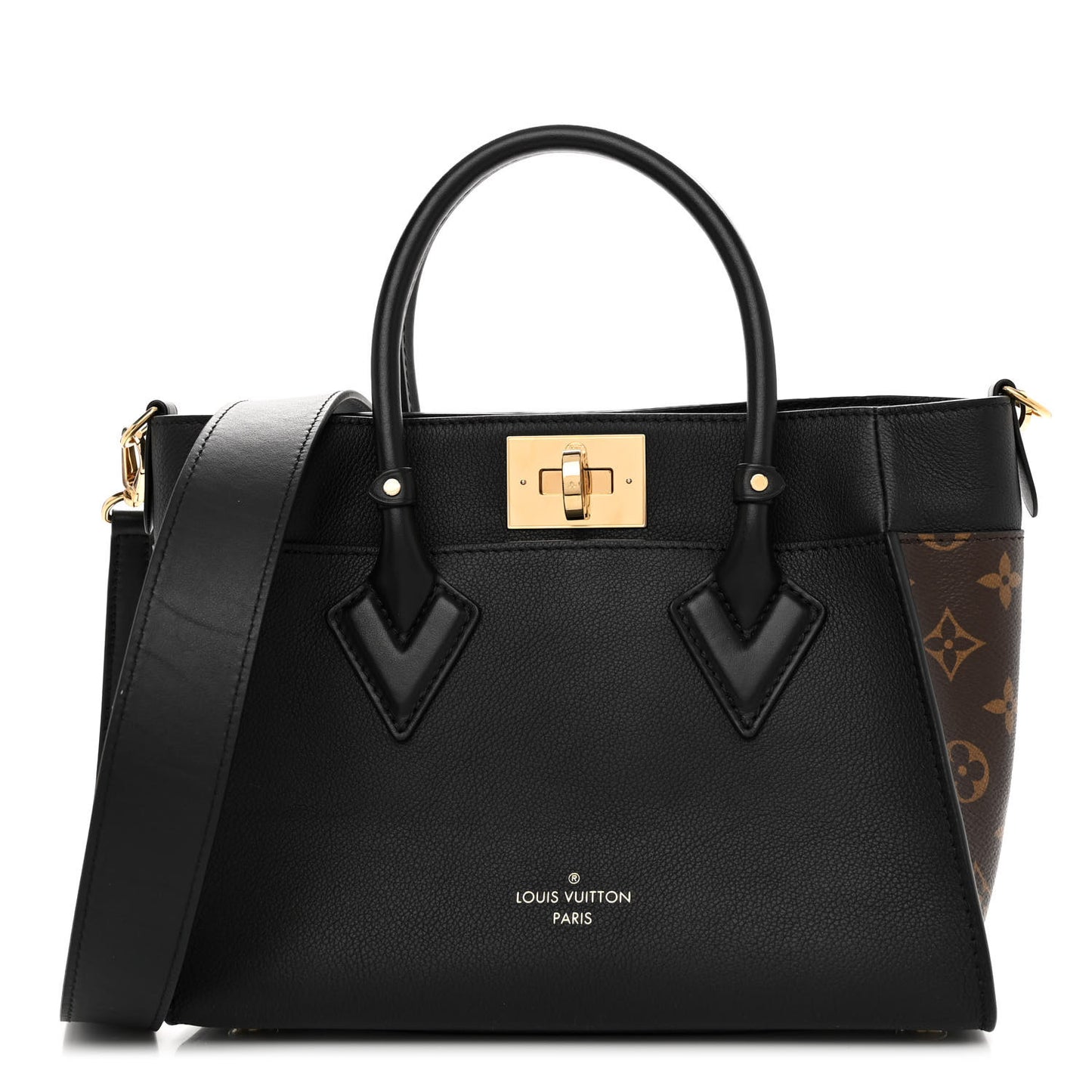 Calfskin Monogram On My Side PM Black