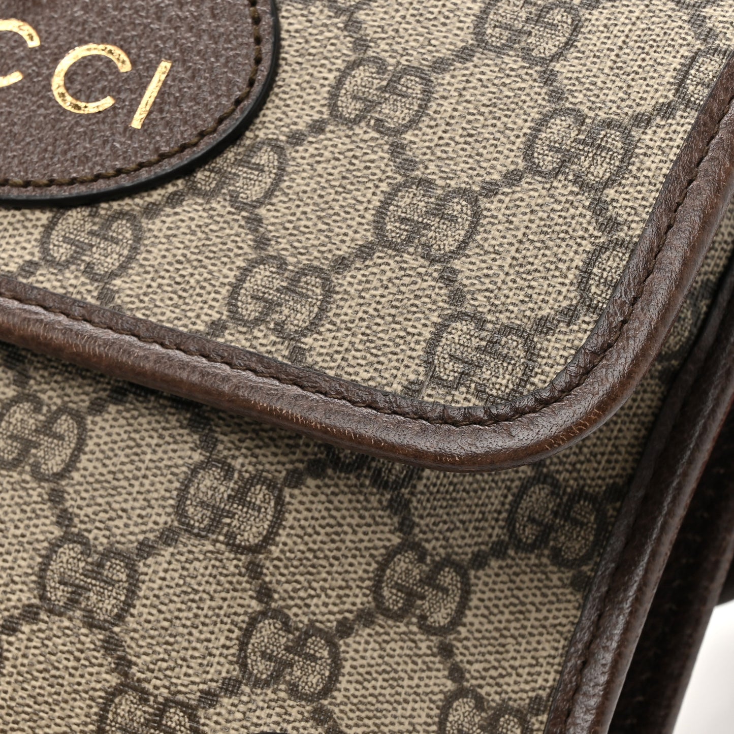 GG Supreme Monogram Web Small Neo Vintage Double Flap Messenger Bag Beige New Acero