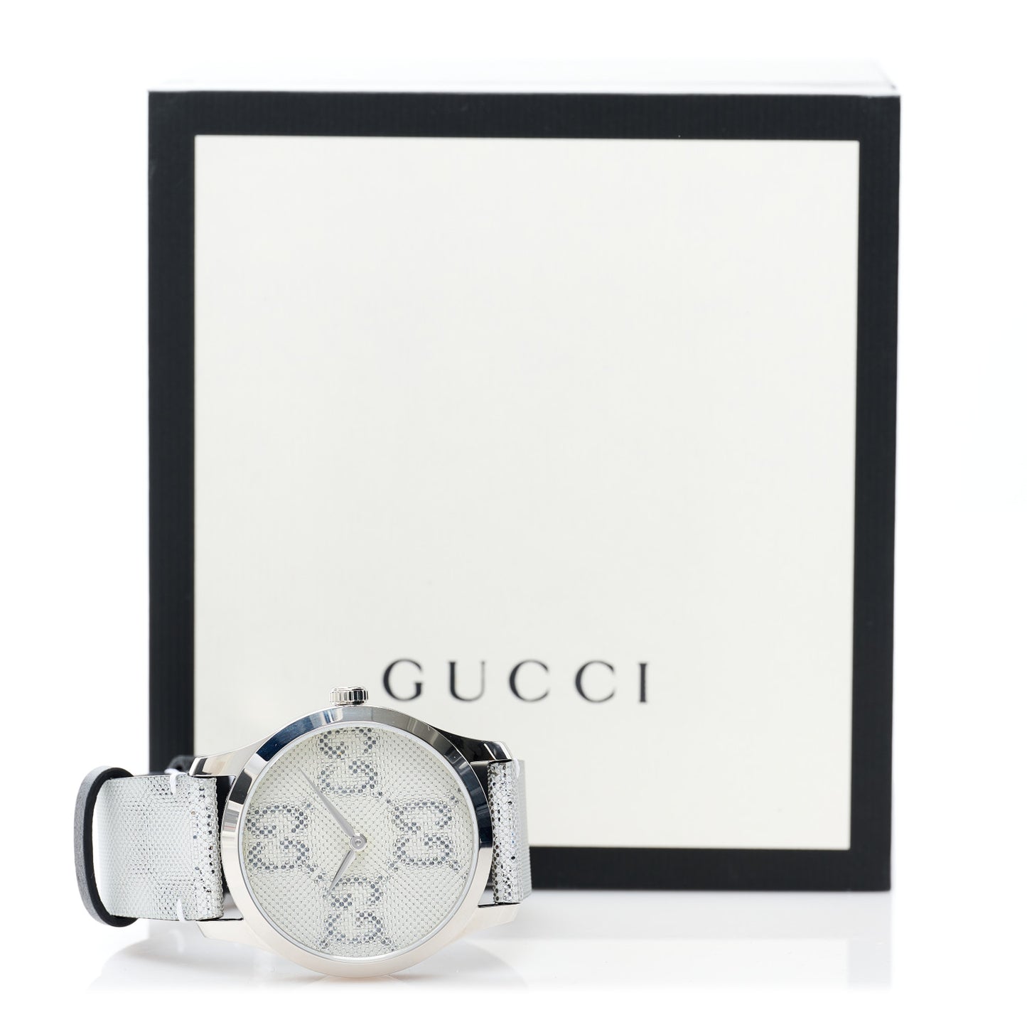 Stainless Steel Calfskin 38mm G-Timeless GG Hologram Quartz Watch
