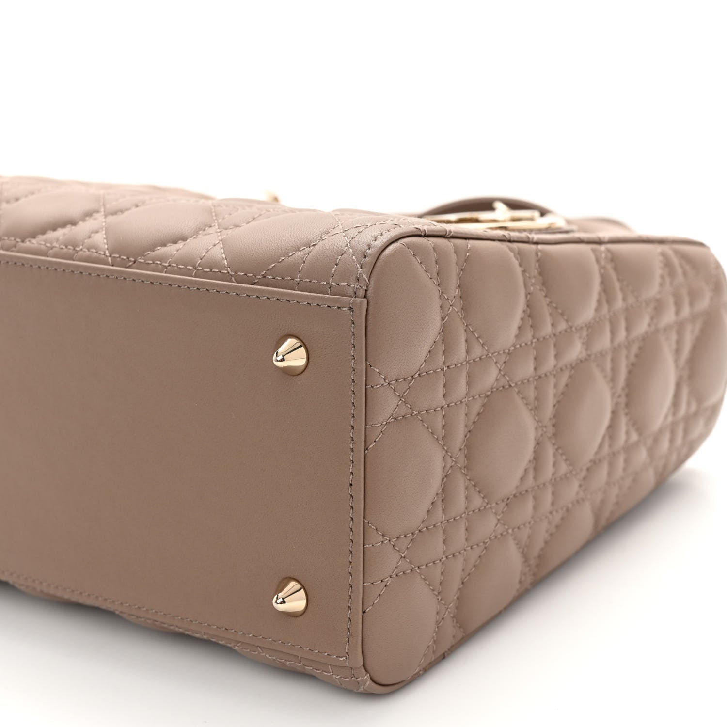 Christian Dior Lambskin Cannage Medium Lady Dior Warm Taupe 10 of 10