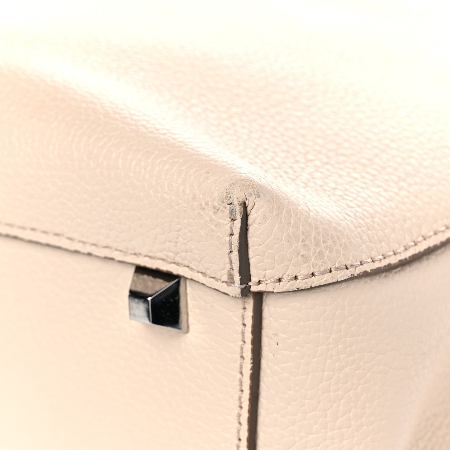 Grained Calfskin Large Milla Hobo Natural