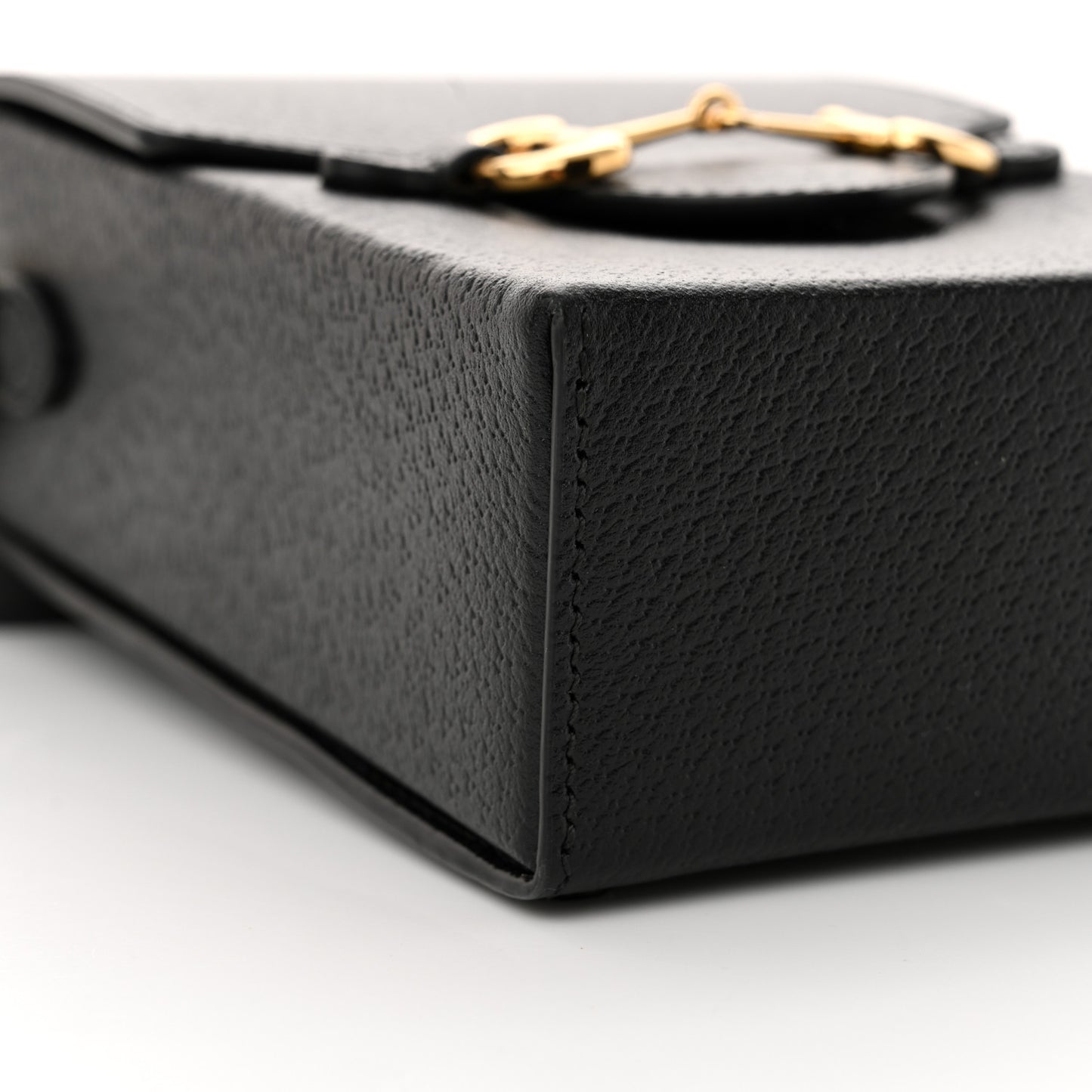 Boarded Plutone Calfskin Mini Horsebit 1955 Crossbody Bag Black