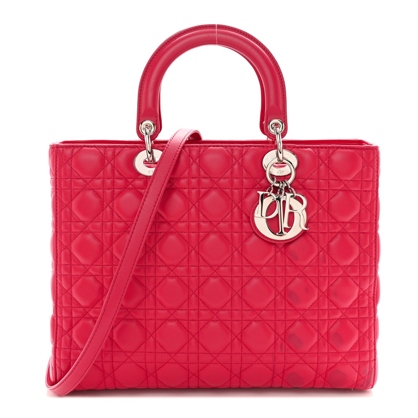 Lambskin Cannage Large Lady Dior Pink