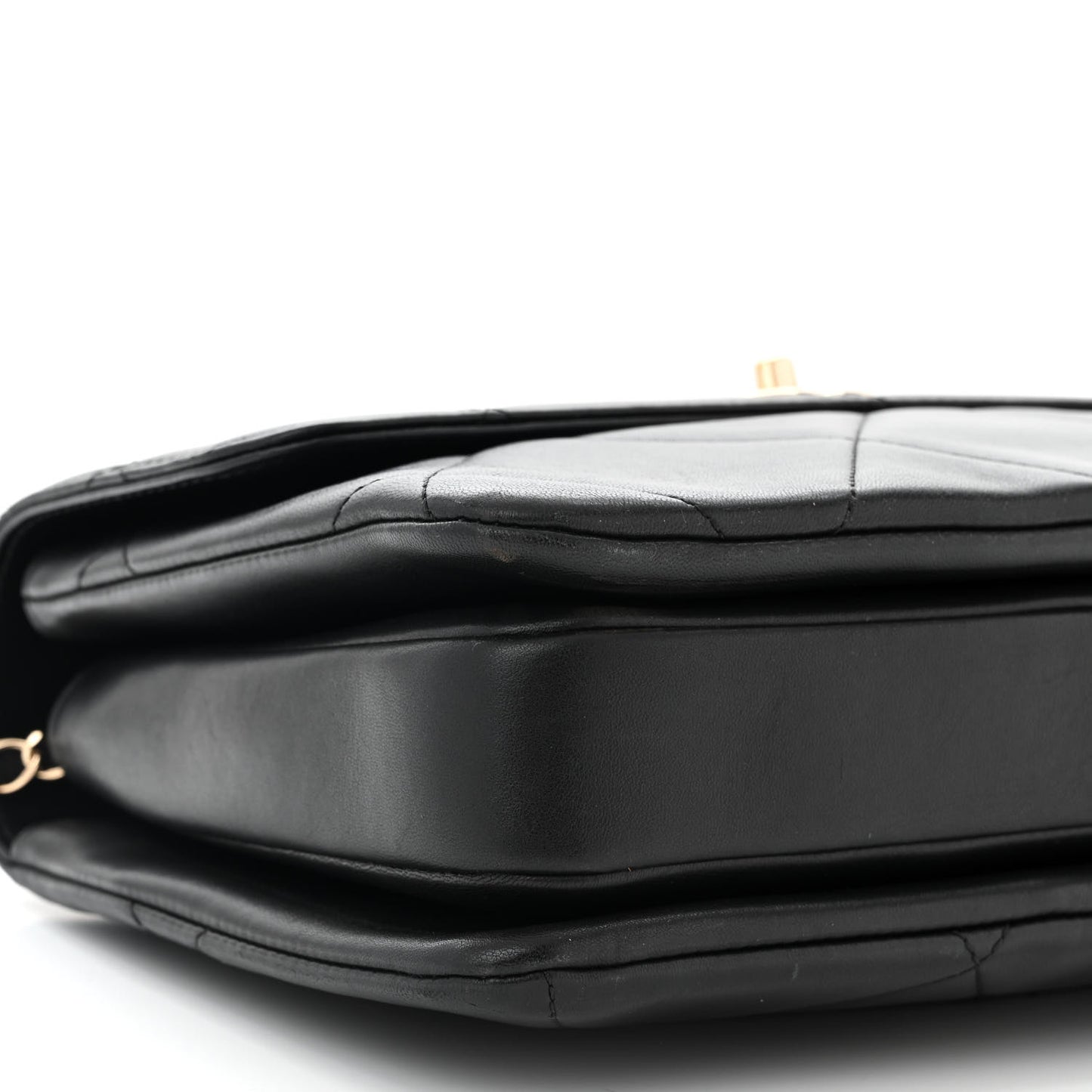 Lambskin Quilted Medium Trendy CC Flap Dual Handle Bag Black