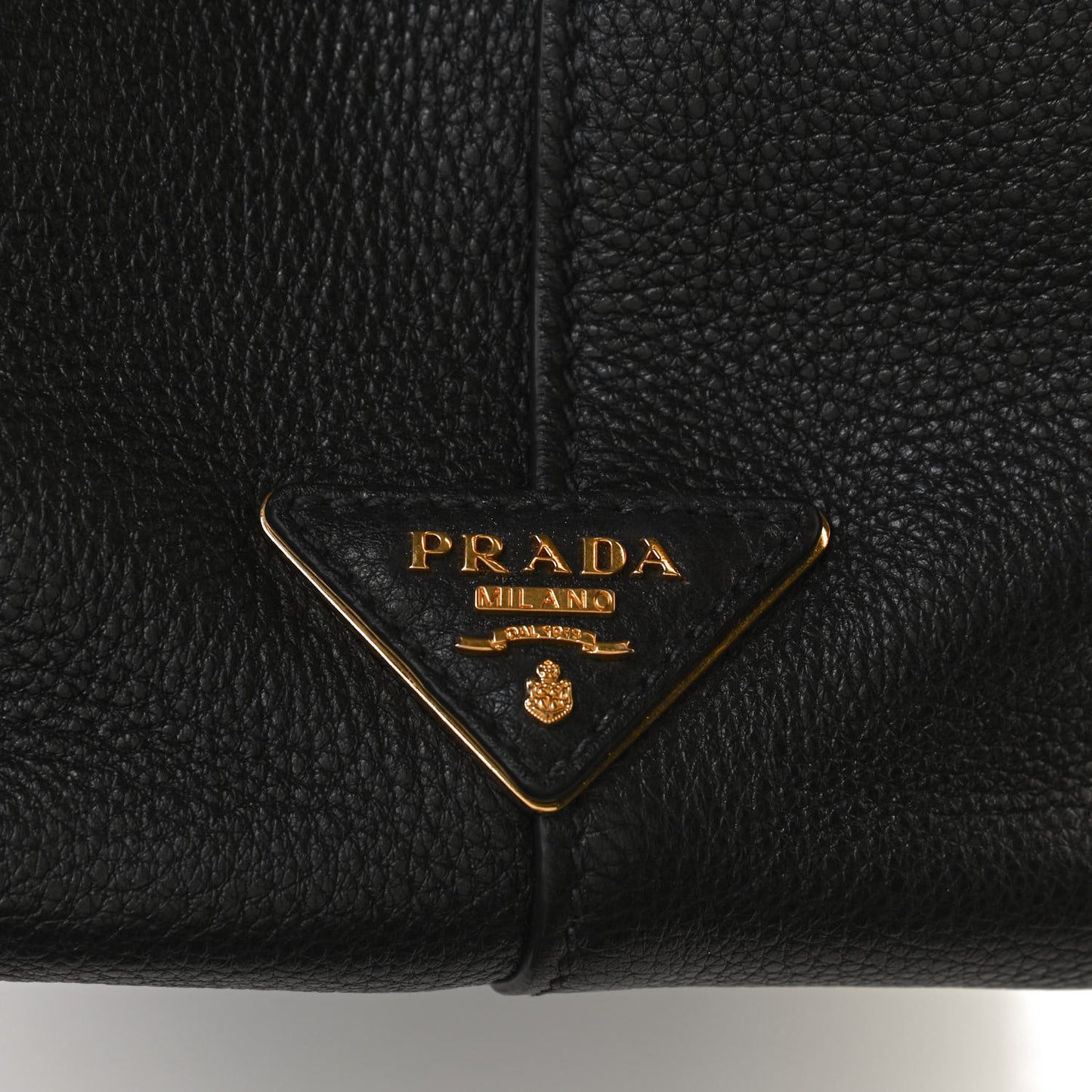 Vitello Phenix Embossed Logo Hobo Black