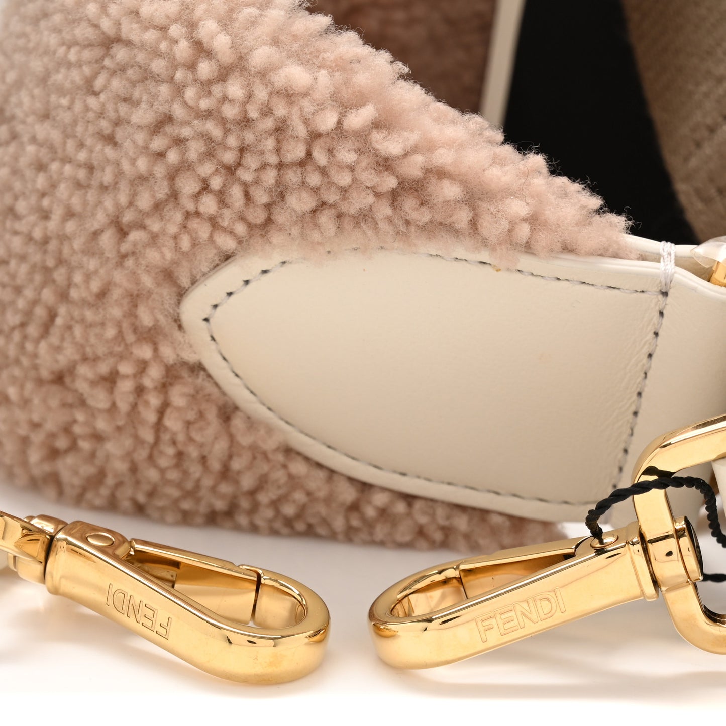 Shearling Vitello Grace Nastro Logo Strap You Plaster Ice