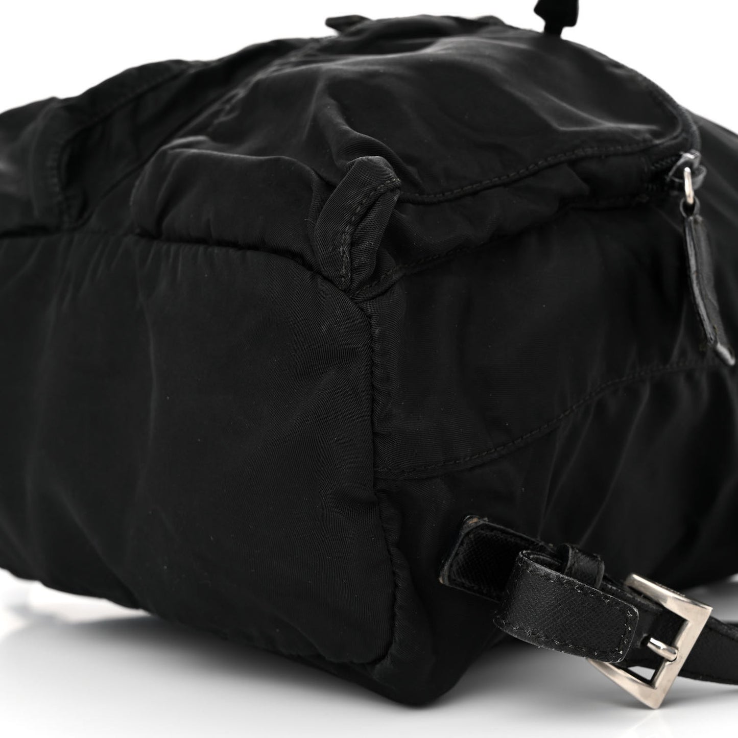 Tessuto Nylon Saffiano Small Backpack Black