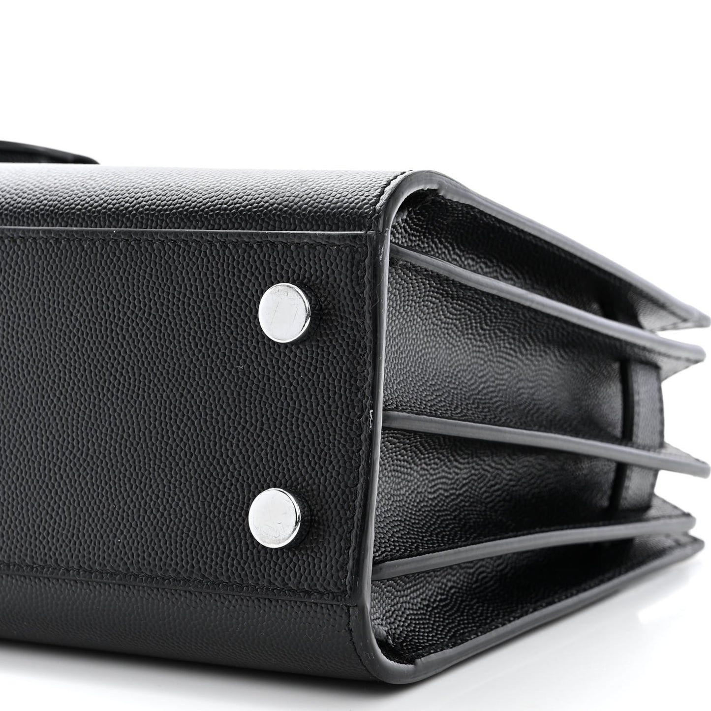 Grained Calfskin Nano Sac De Jour Black