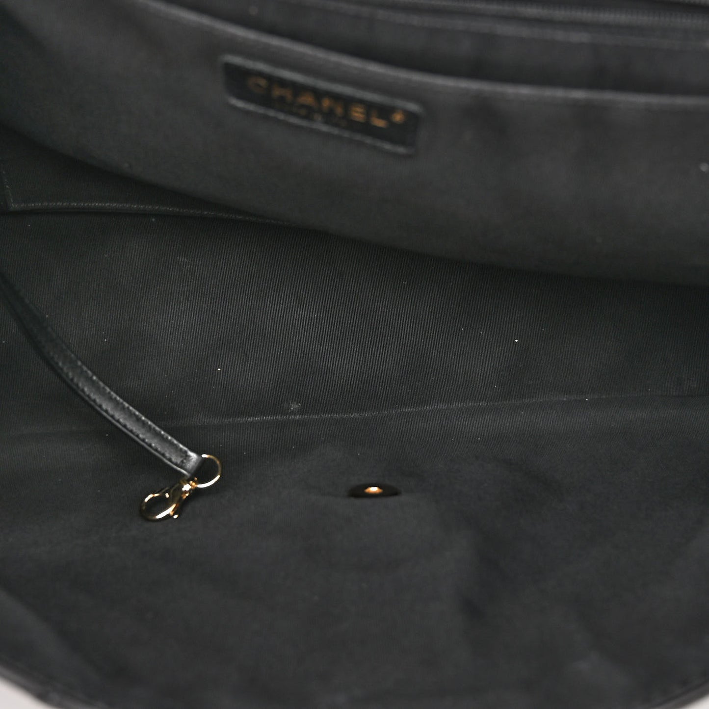 Metallized Calfskin Quilted Small XXL Travel Flap Bag Black