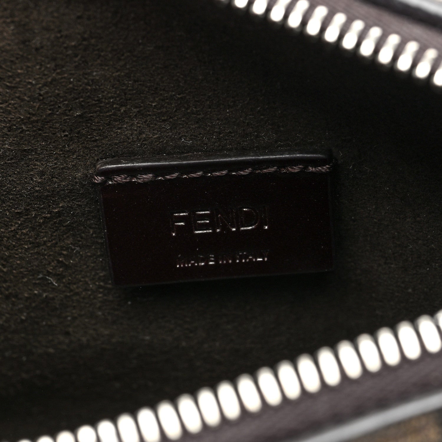 Fendi Glazed Fabric FF Pleated Candy Bag Brown 6 of 10