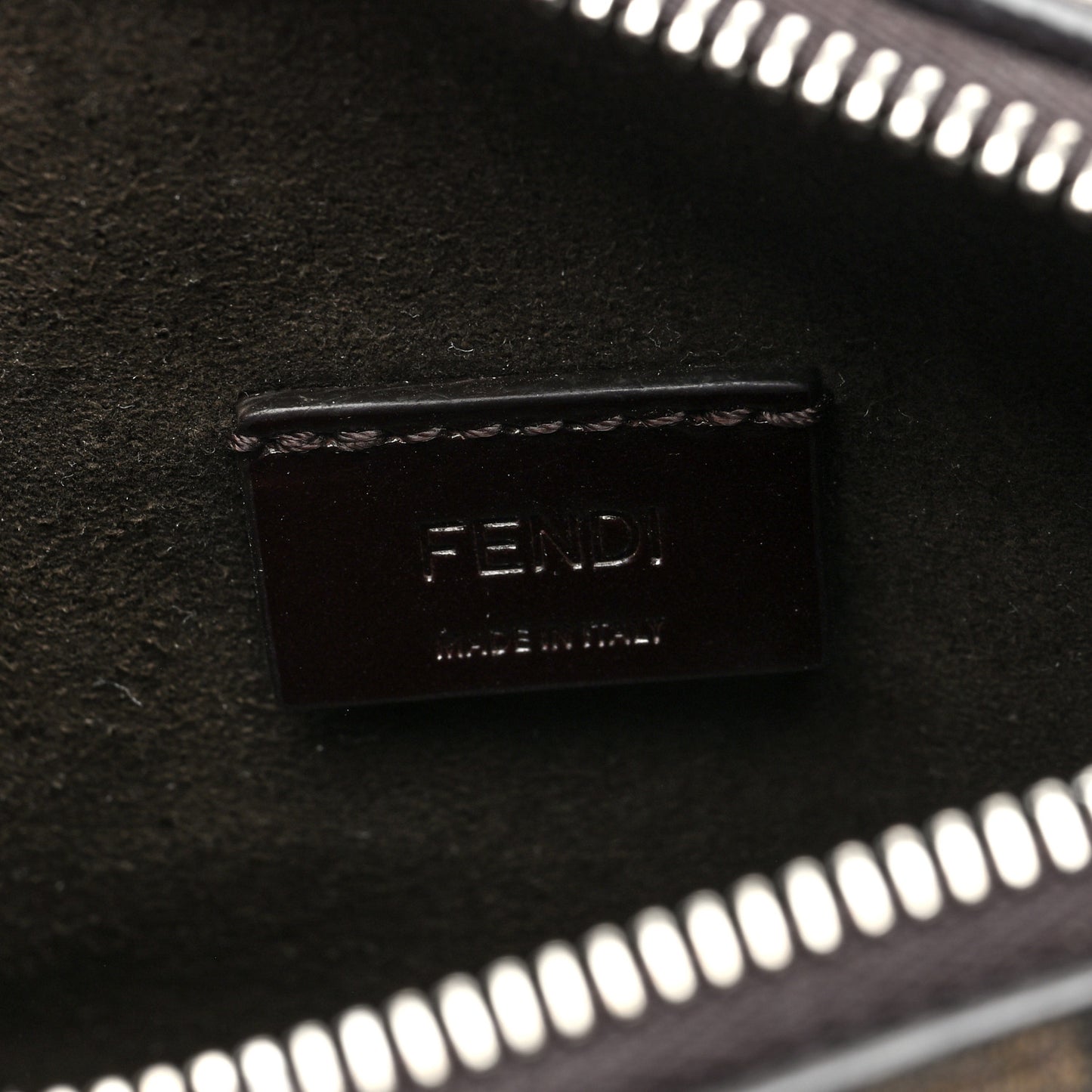 Glazed Fabric FF Pleated Candy Bag Brown