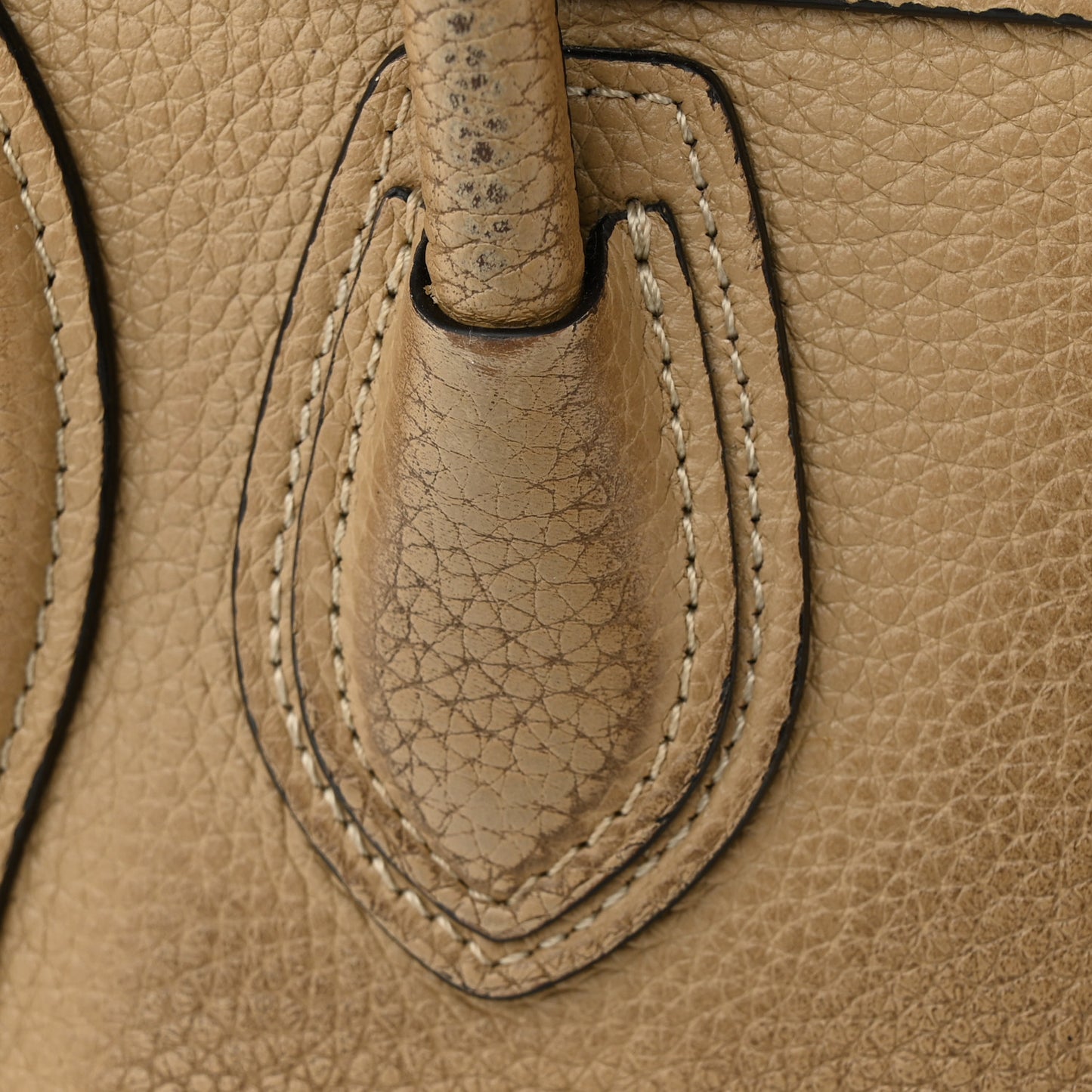 Drummed Calfskin Nano Luggage Dune