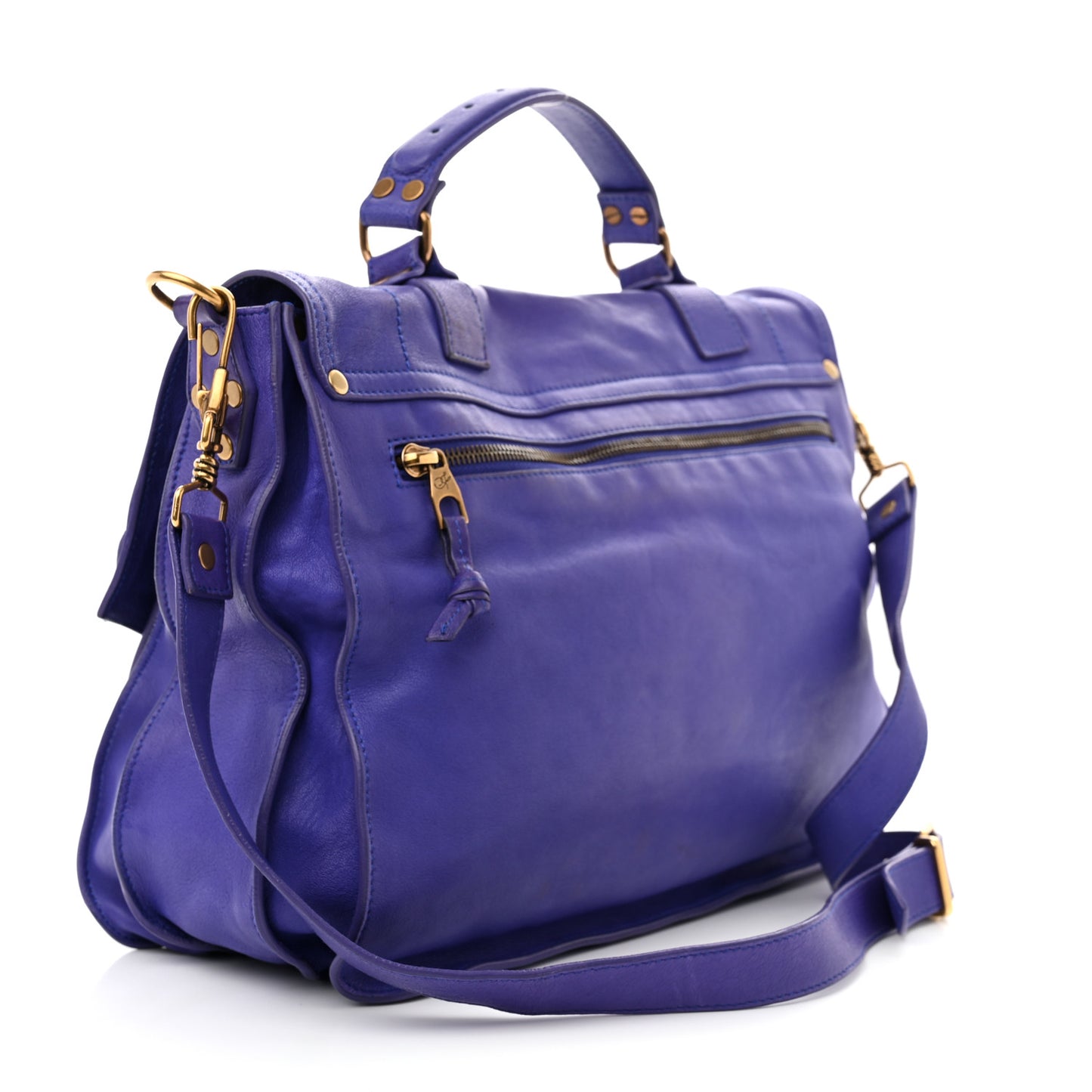 Lambskin PS1 Large Satchel Purple Rain