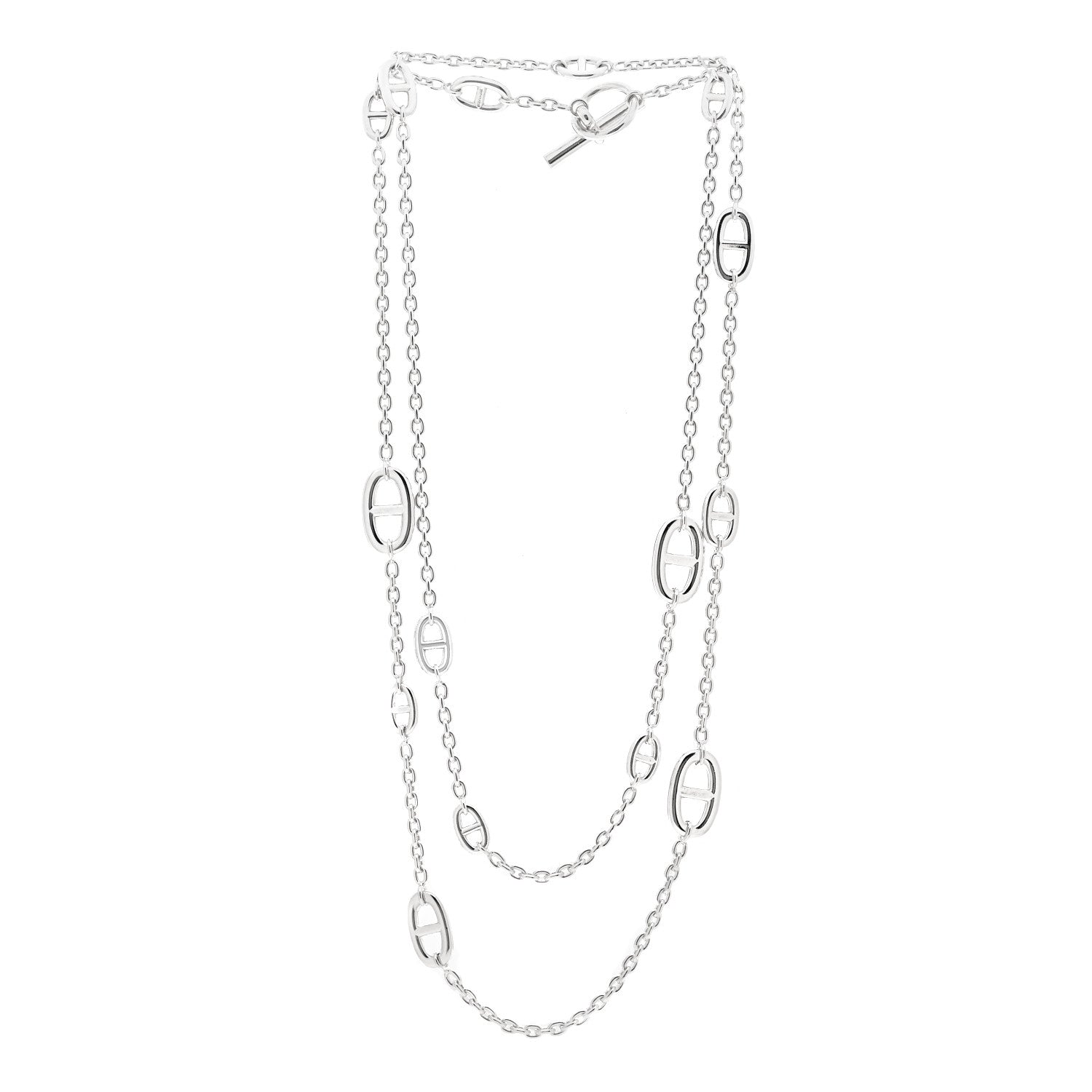 Hermes Sterling Silver Farandole Necklace 120 3 of 7
