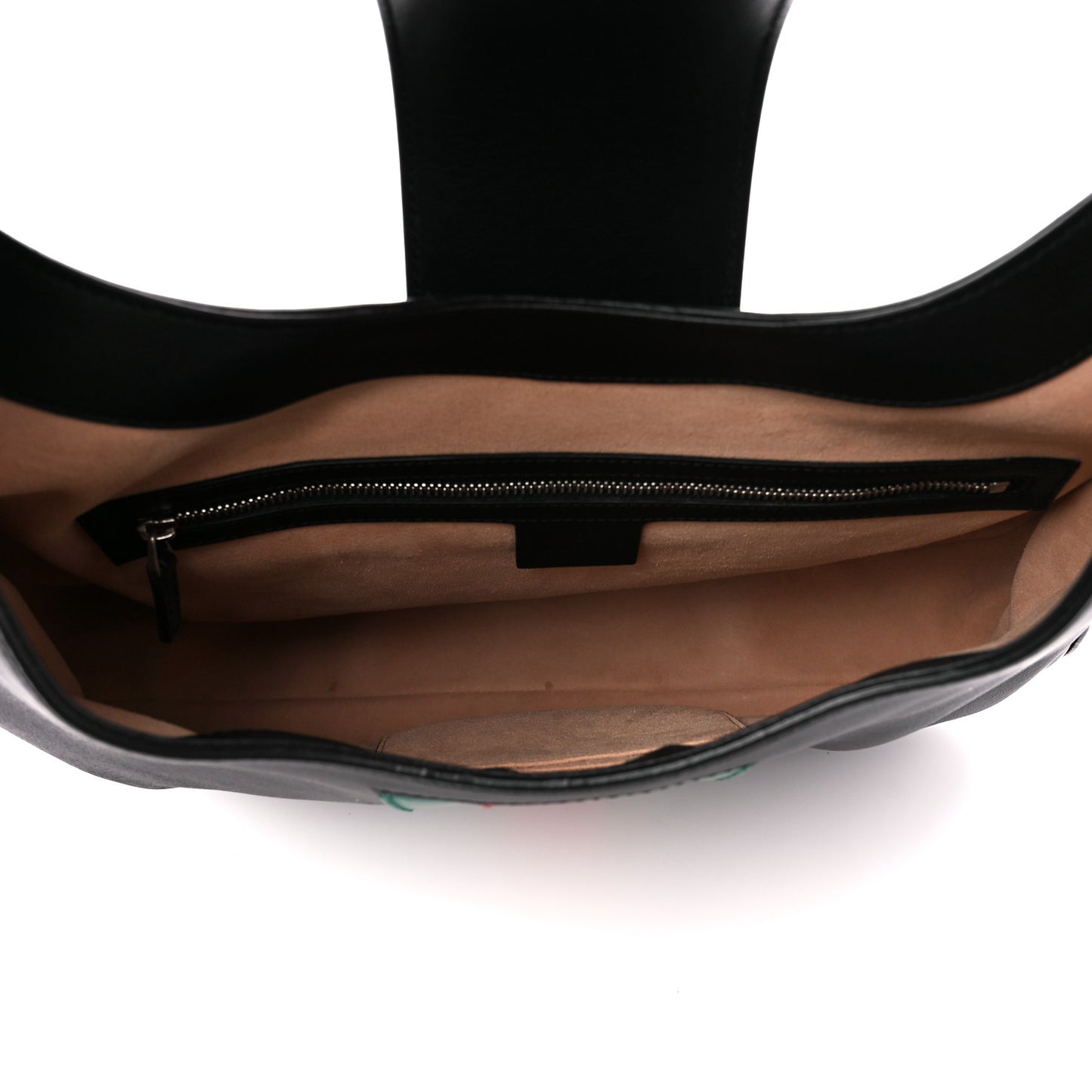Calfskin Web Stripe Medium Dionysus Hobo Black