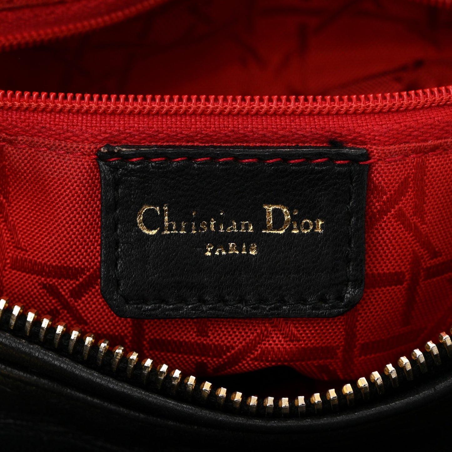 Lambskin Cannage Medium Lady Dior Black