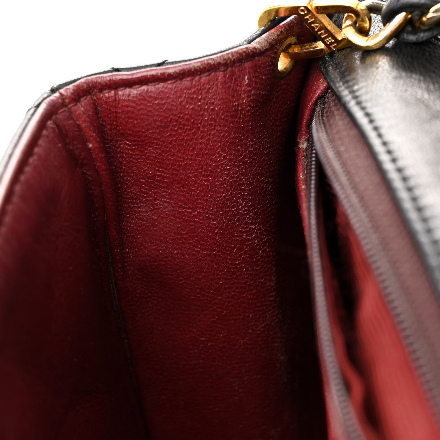 Lambskin Quilted Mini Square Flap Black