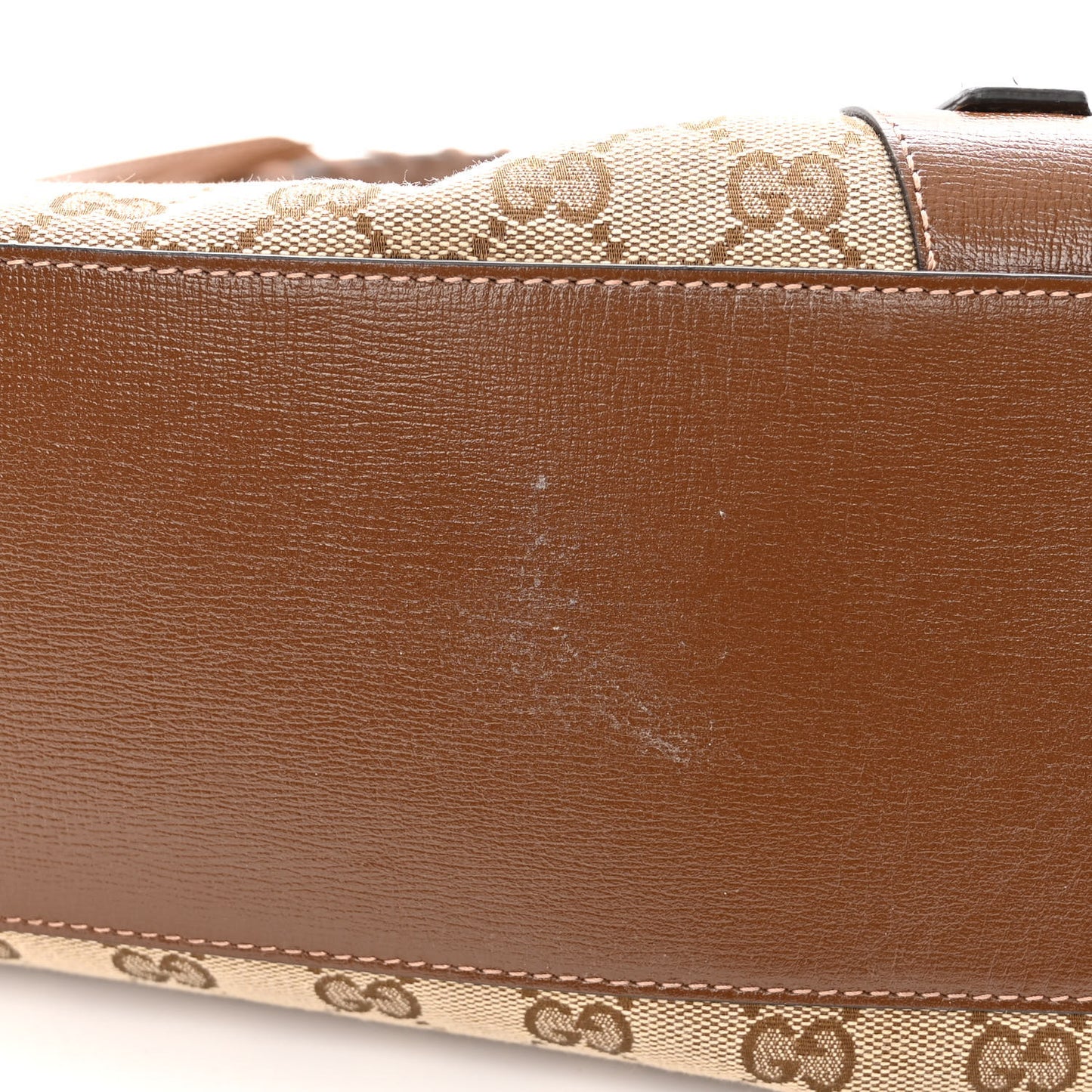 X GUCCI GG Monogram Azalea Calfskin Neo Classic Silver Hardware Medium City Beige Ebony Brown Sugar