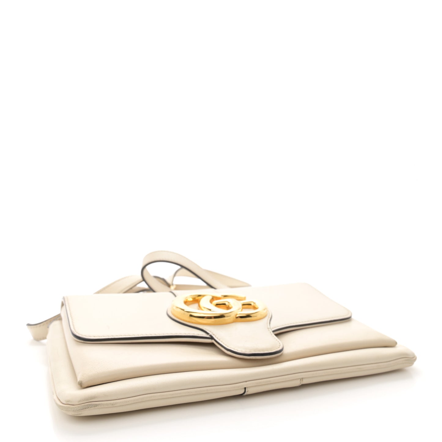 Calfskin Small Arli Flap Shoulder Bag Mystic White