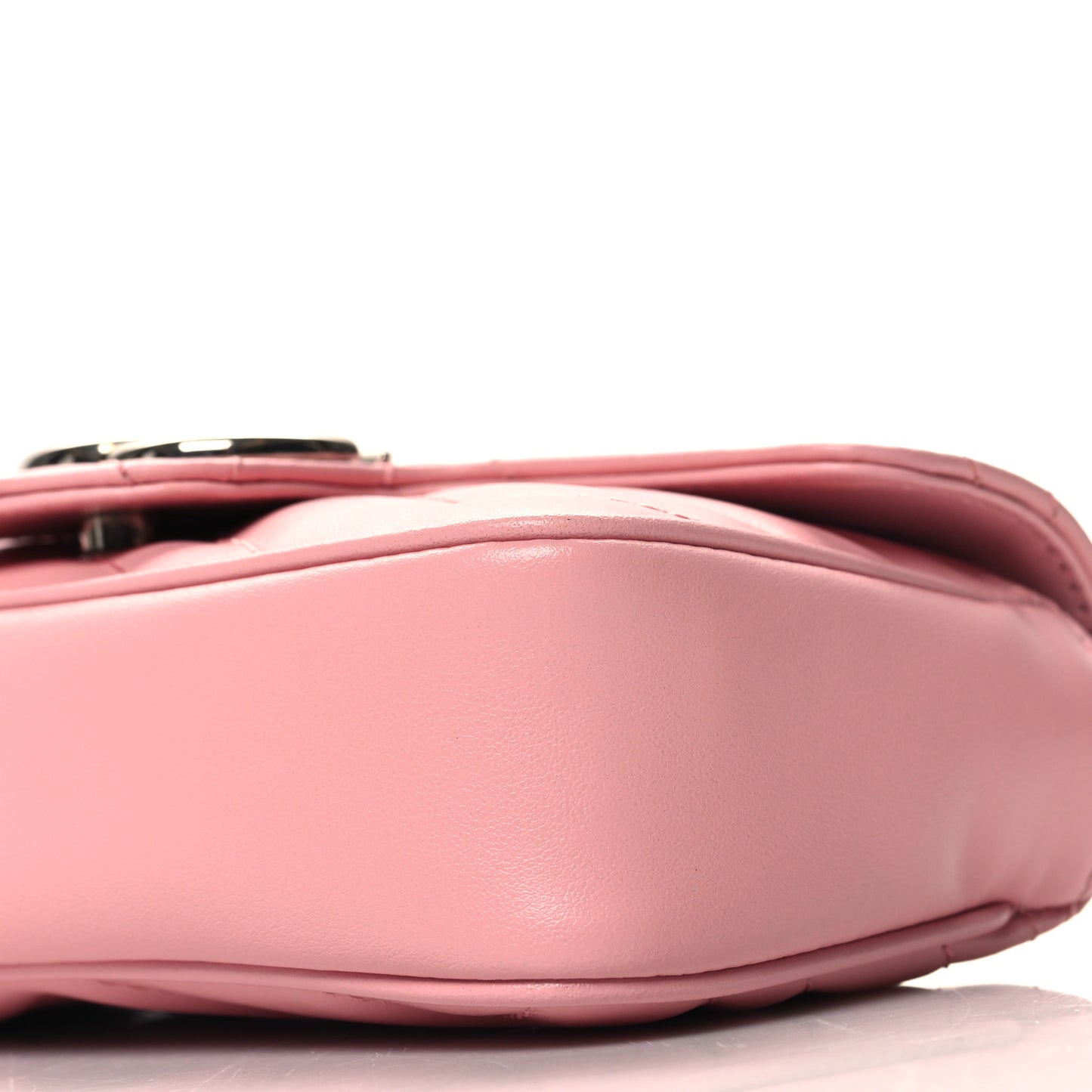Calfskin Matelasse Super Mini GG Marmont Shoulder Bag Wild Rose