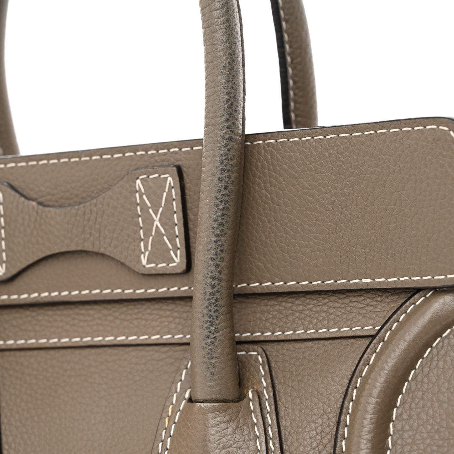 Drummed Calfskin Micro Luggage Souris