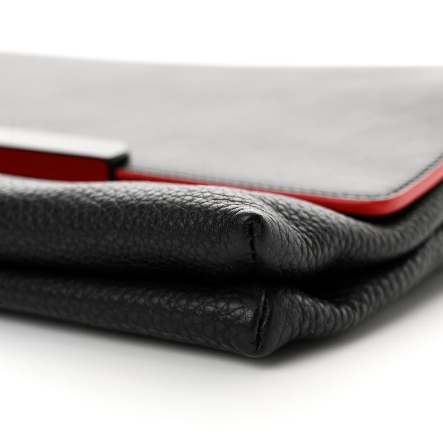 Calfskin Rougissime Flap Crossbody Clutch Black