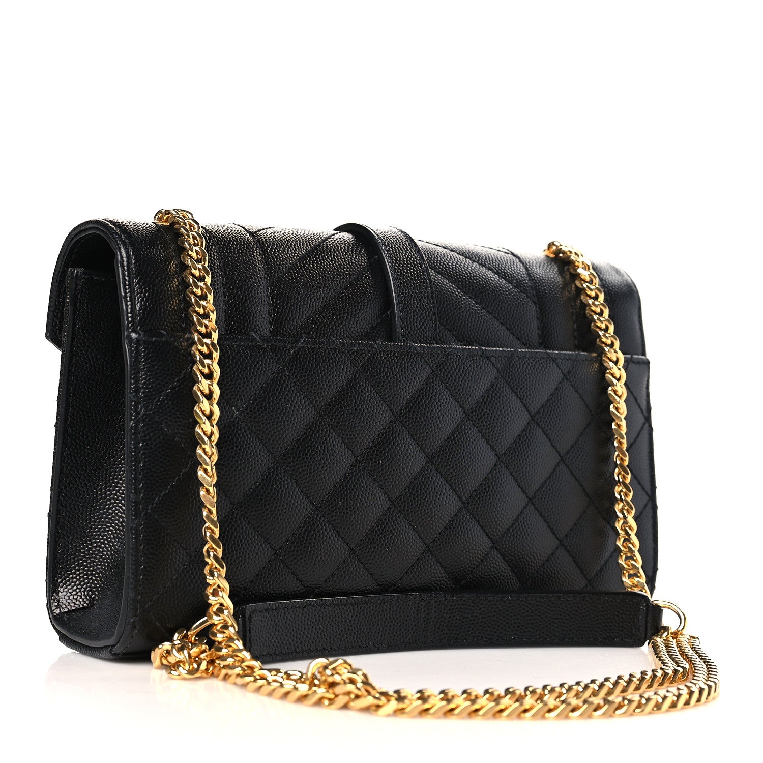 Saint Laurent Grain De Poudre Textured Mixed Matelasse Triquilt Small Monogram Satchel Black 3 of 9