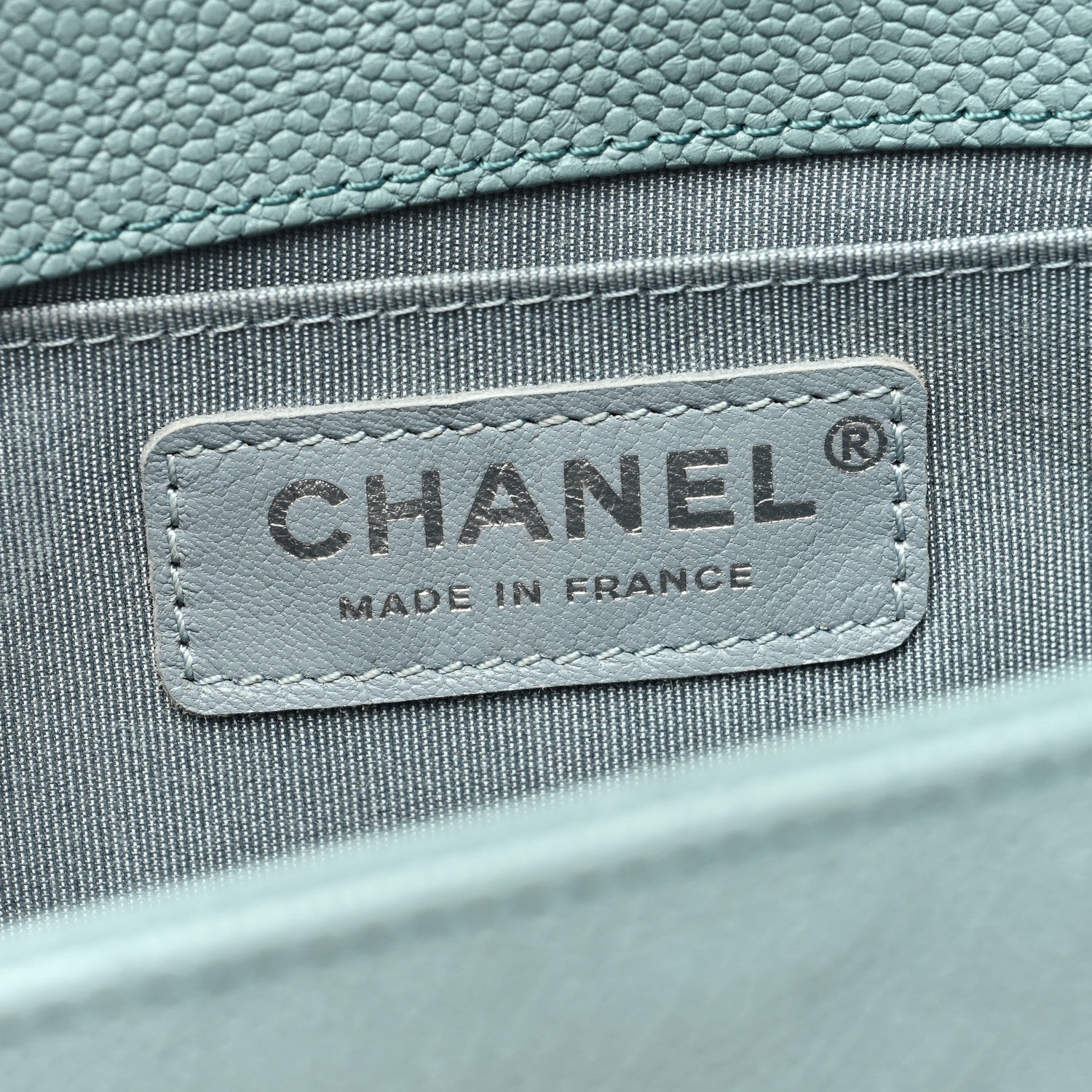 Chanel Caviar Quilted Medium Boy Flap Light Blue 7 of 11
