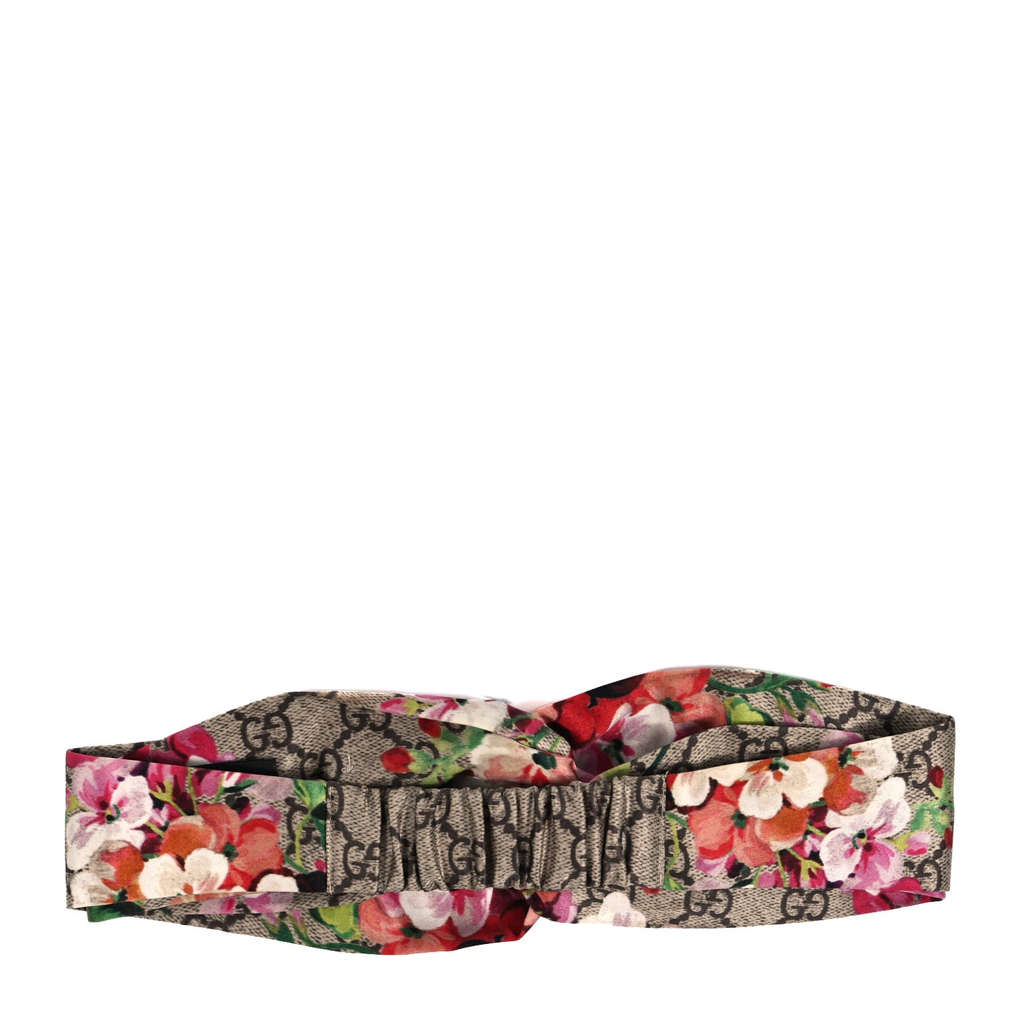 Silk Monogram Blooms Print Headband Antique Rose
